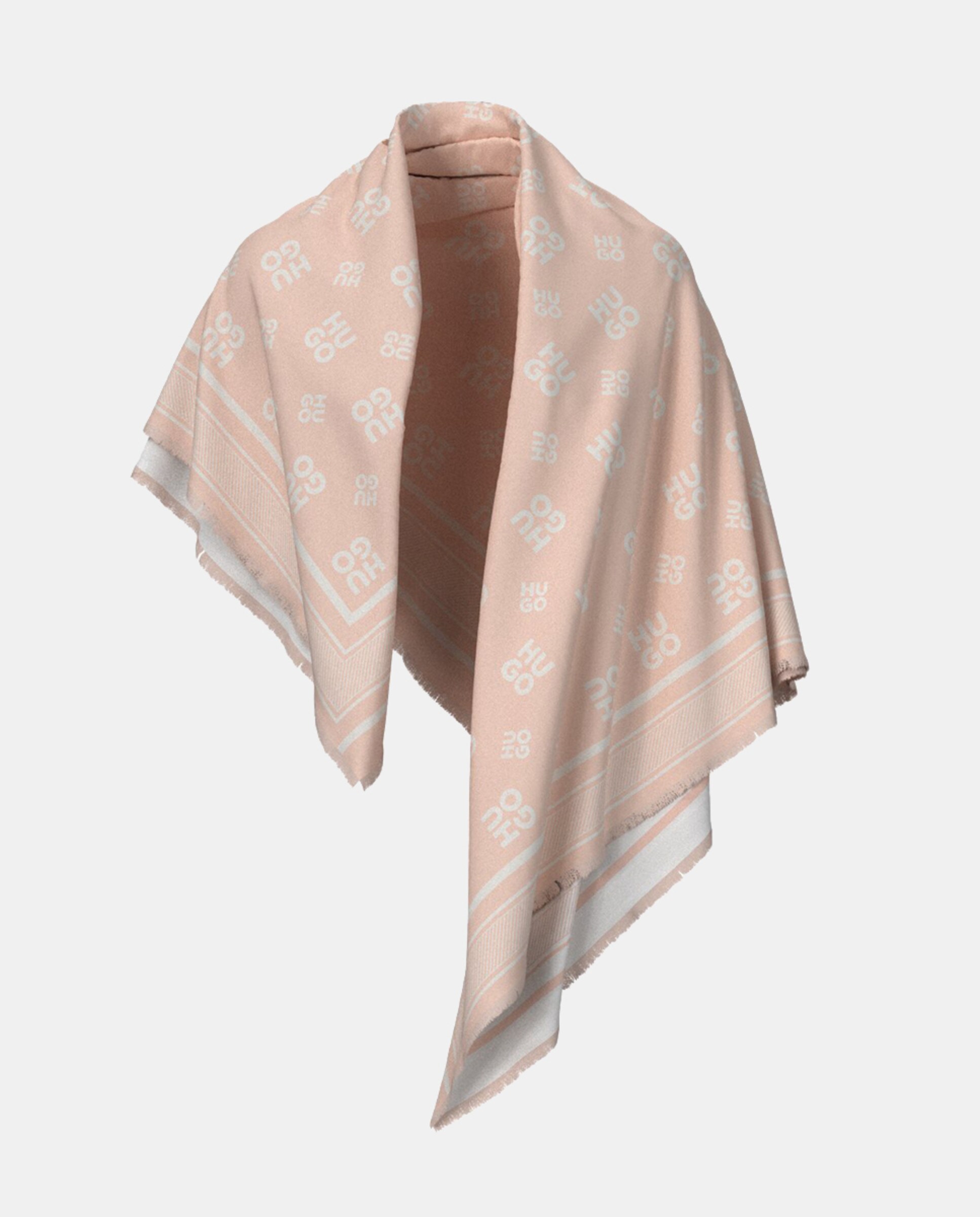 Écharpe Estampada com Logótipo Jacquard Natural-3
