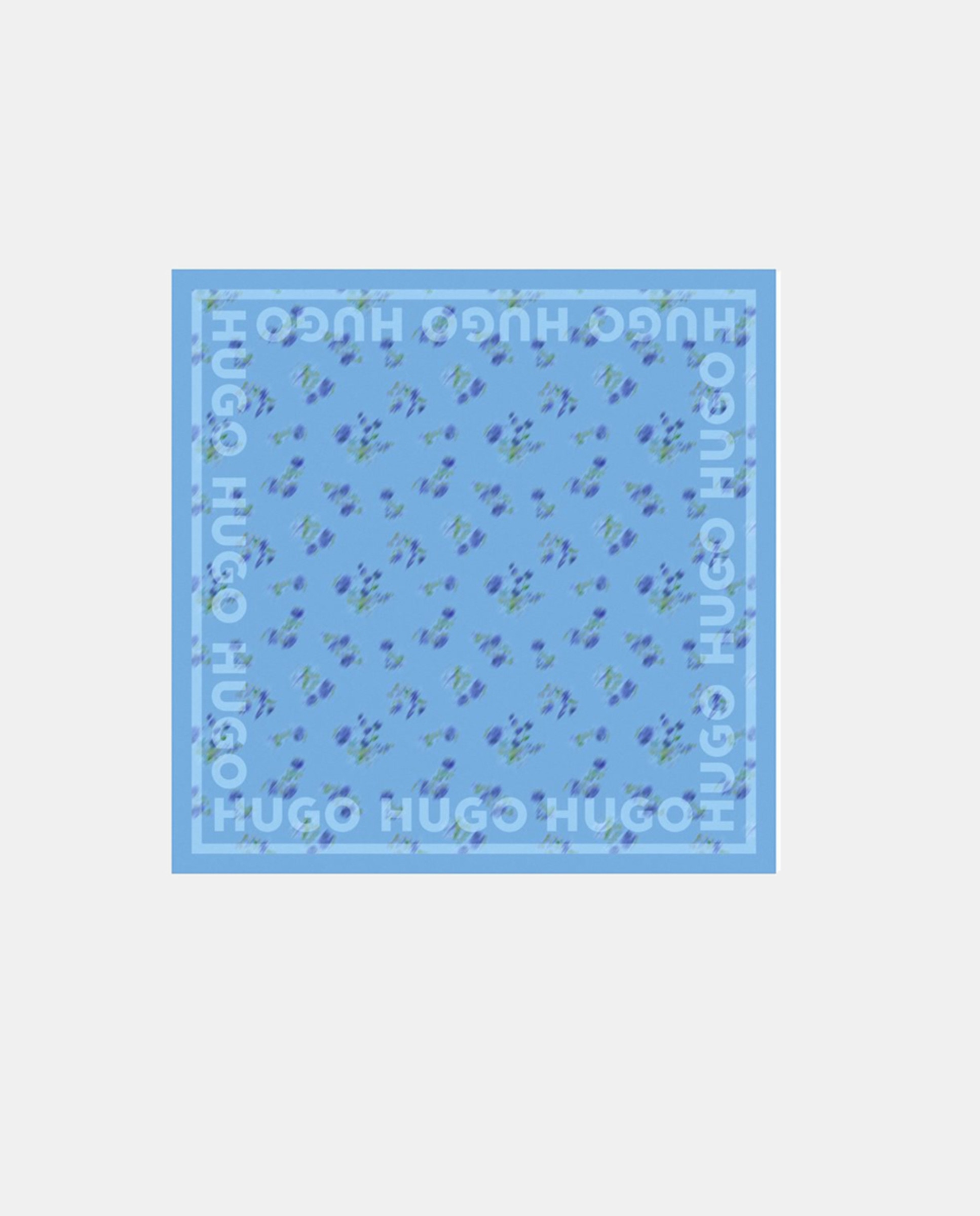 Écharpe Estampada com Desenhos - Multicolor Azul-claro-2