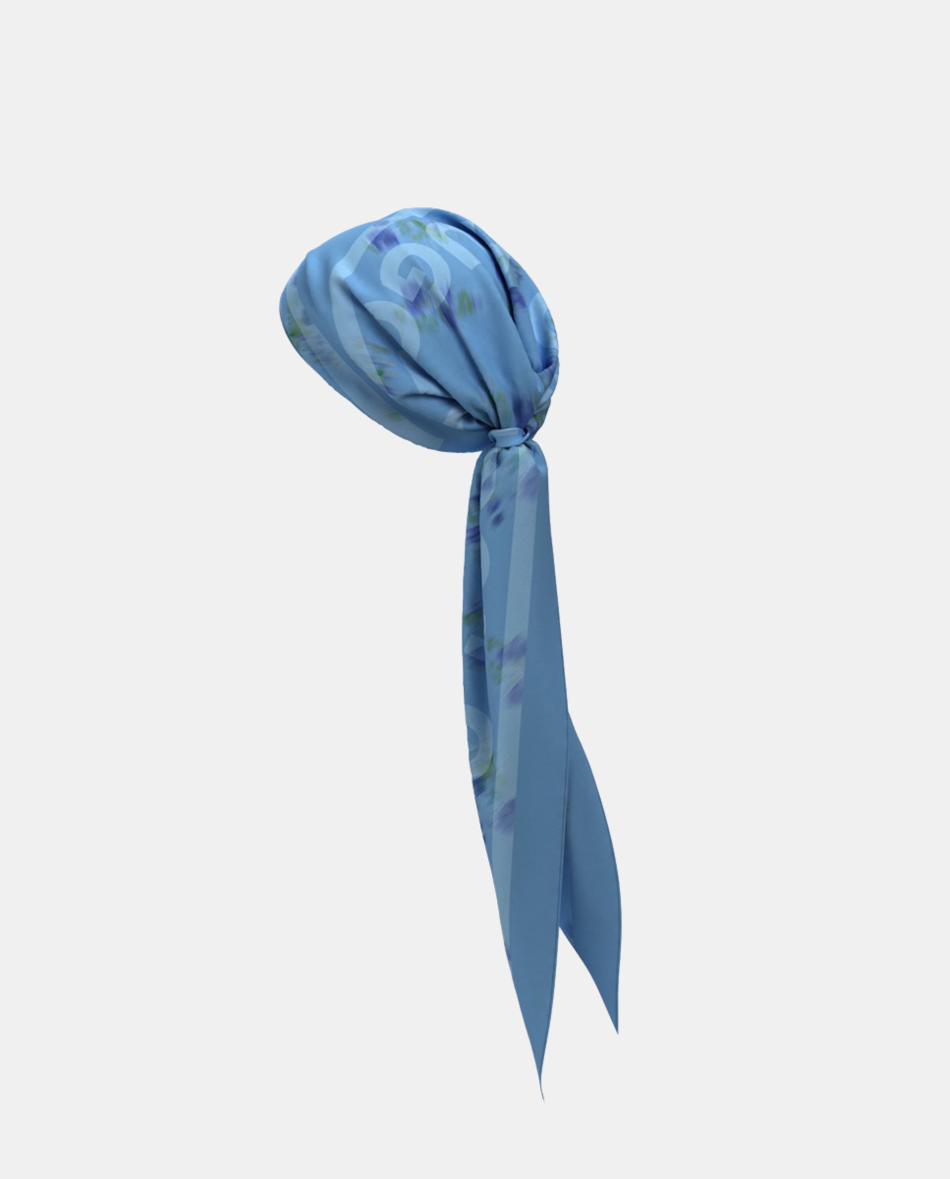 Écharpe Estampada com Desenhos - Multicolor Azul-claro-3