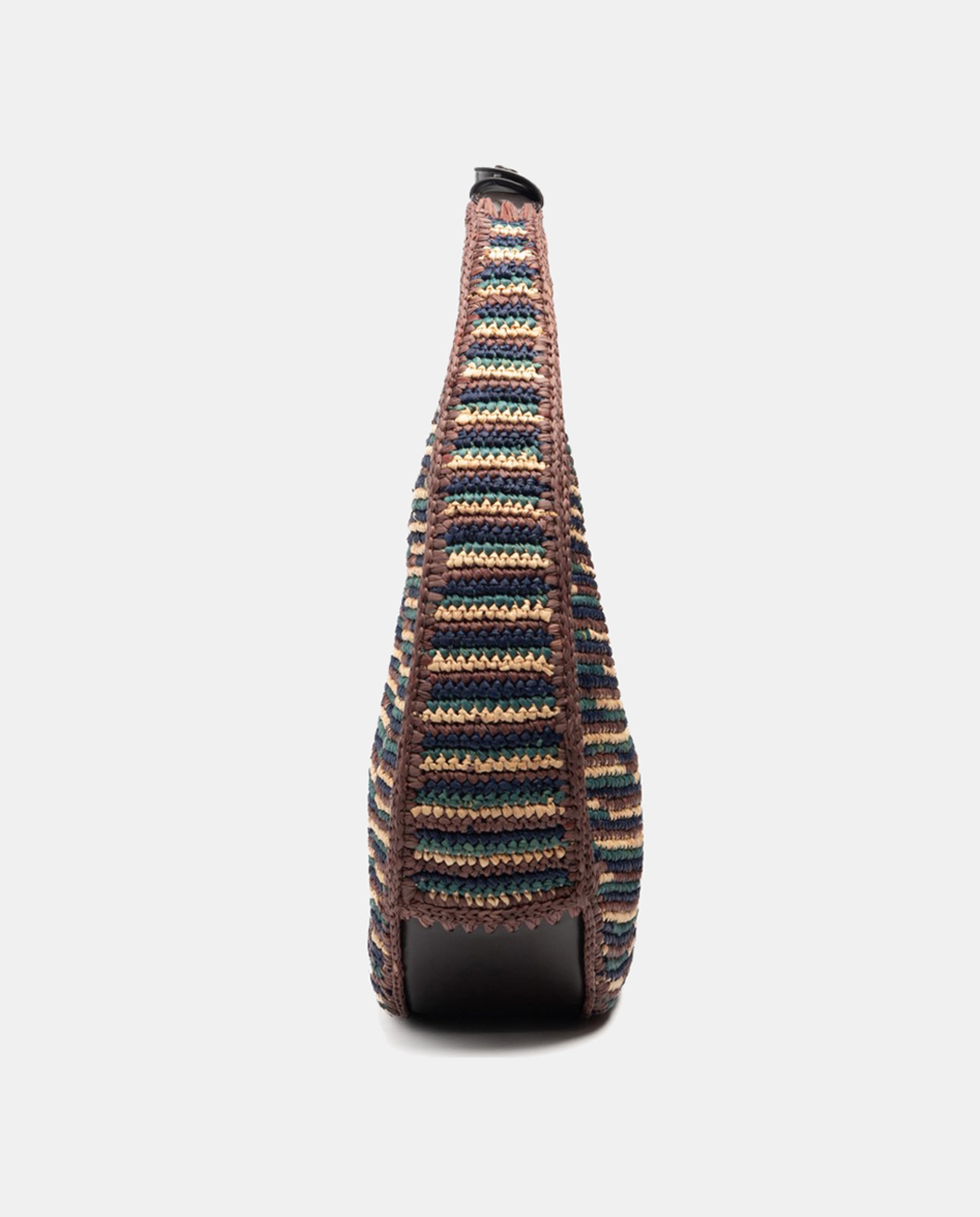 Mala de Ombro Modelo Moon de Ráfia Multicolor-3
