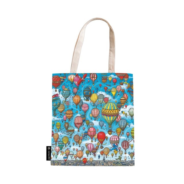 Imagen 0 de Bolsa de algodón o 'tote Bag' Festival de Globos (380x380mm) Bolsillo Interior y Cremallera Paperblanks multicolor