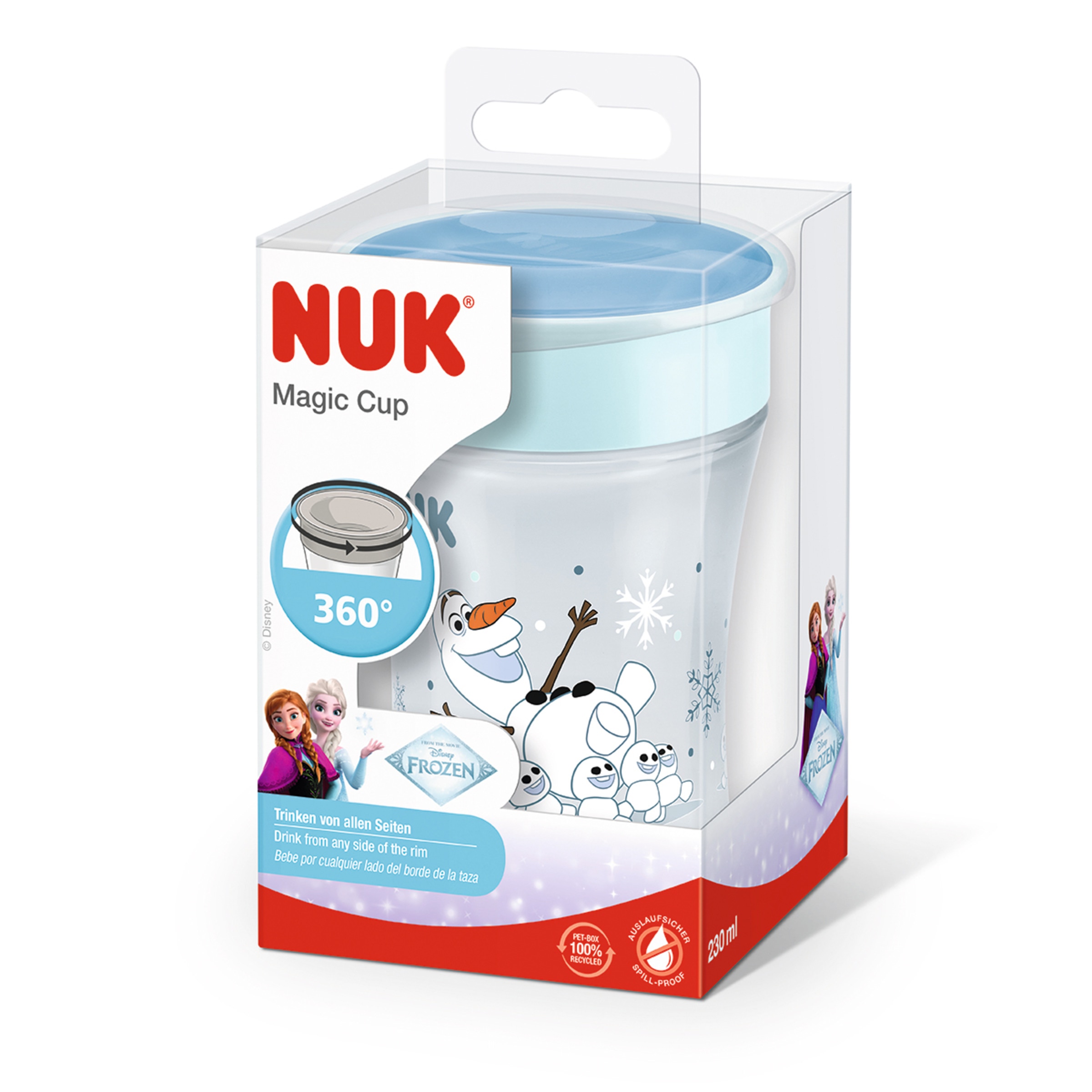 Taza aprendizaje Nuk Magic cup 230ml Ed. Frozzen Azul Cielo-2