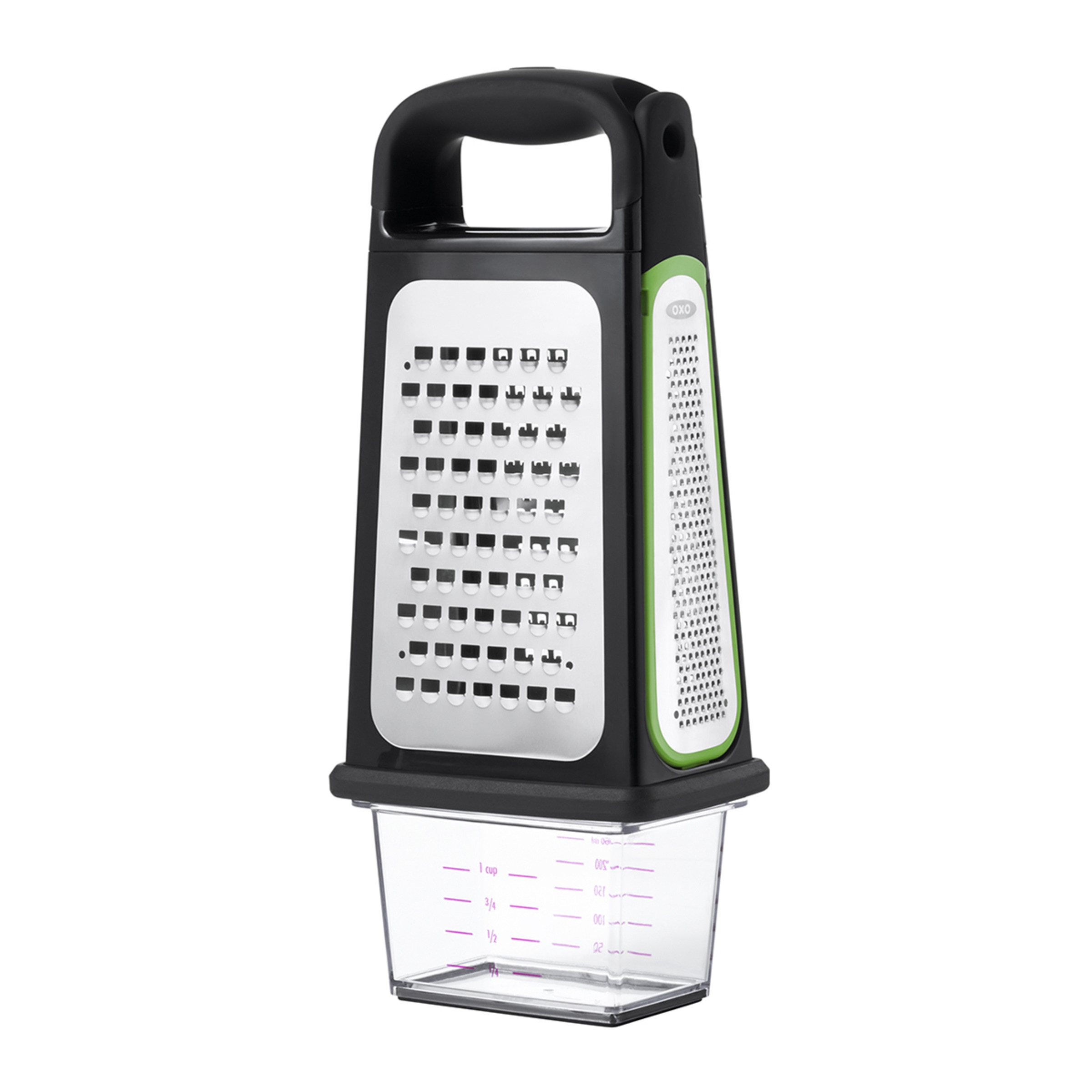 Rallador 3 caras con rallador zester incorporado Good Grips OXO Acero cepillado-3
