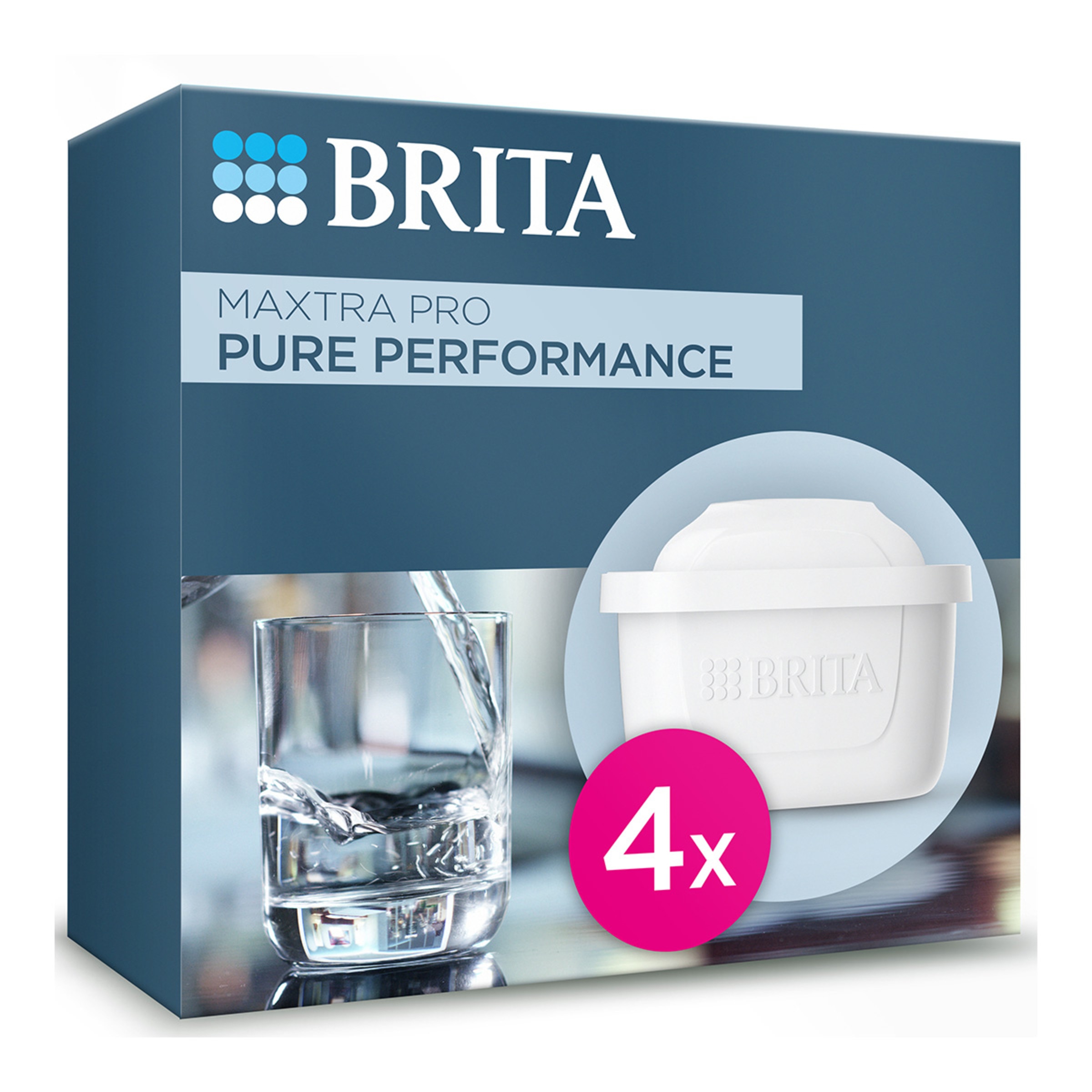 Pack 4 filtros de agua Maxtra Pro Pure Performance Brita Blanco-1