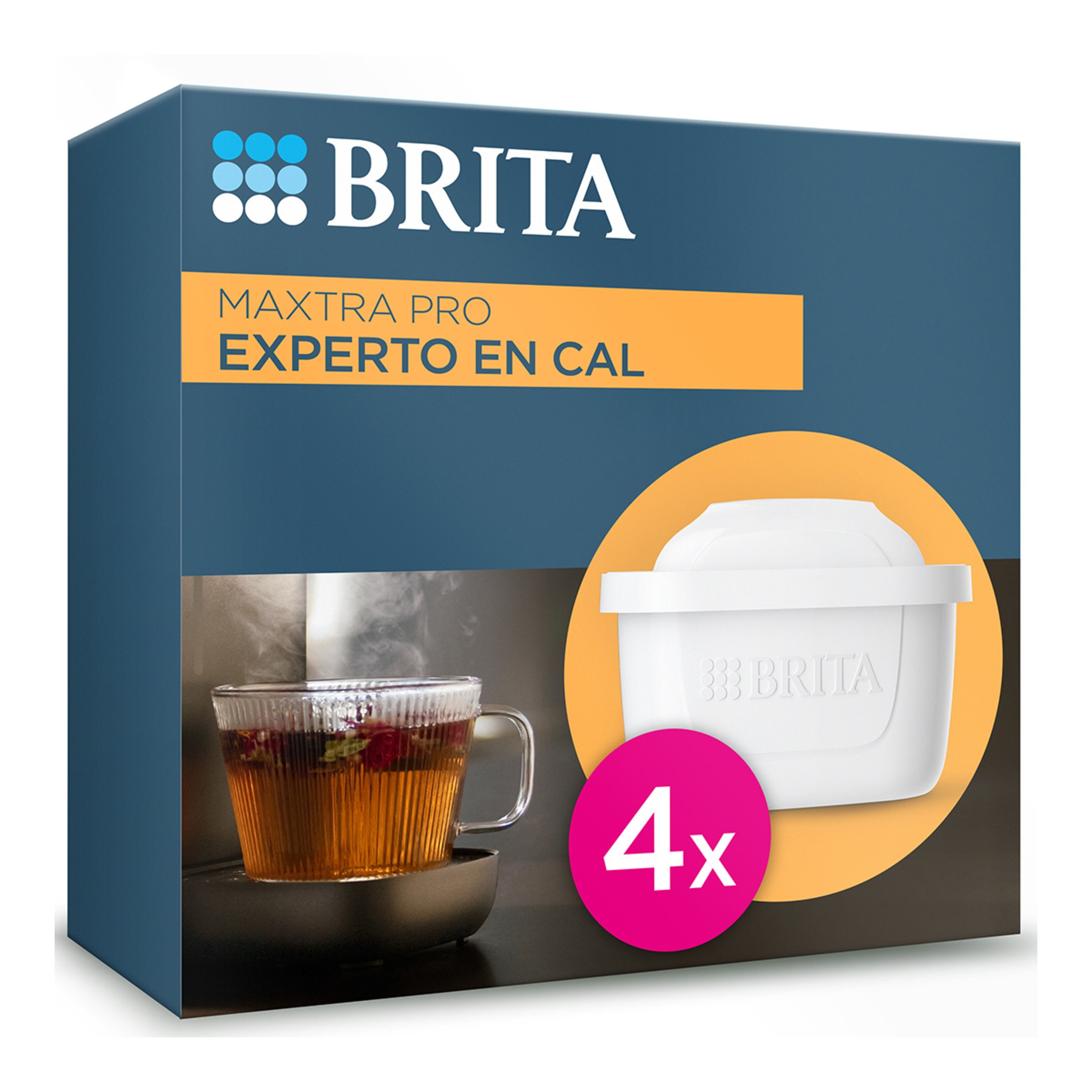 Pack 4 filtros de agua Experto en cal Maxtra Pro Brita Blanco-1