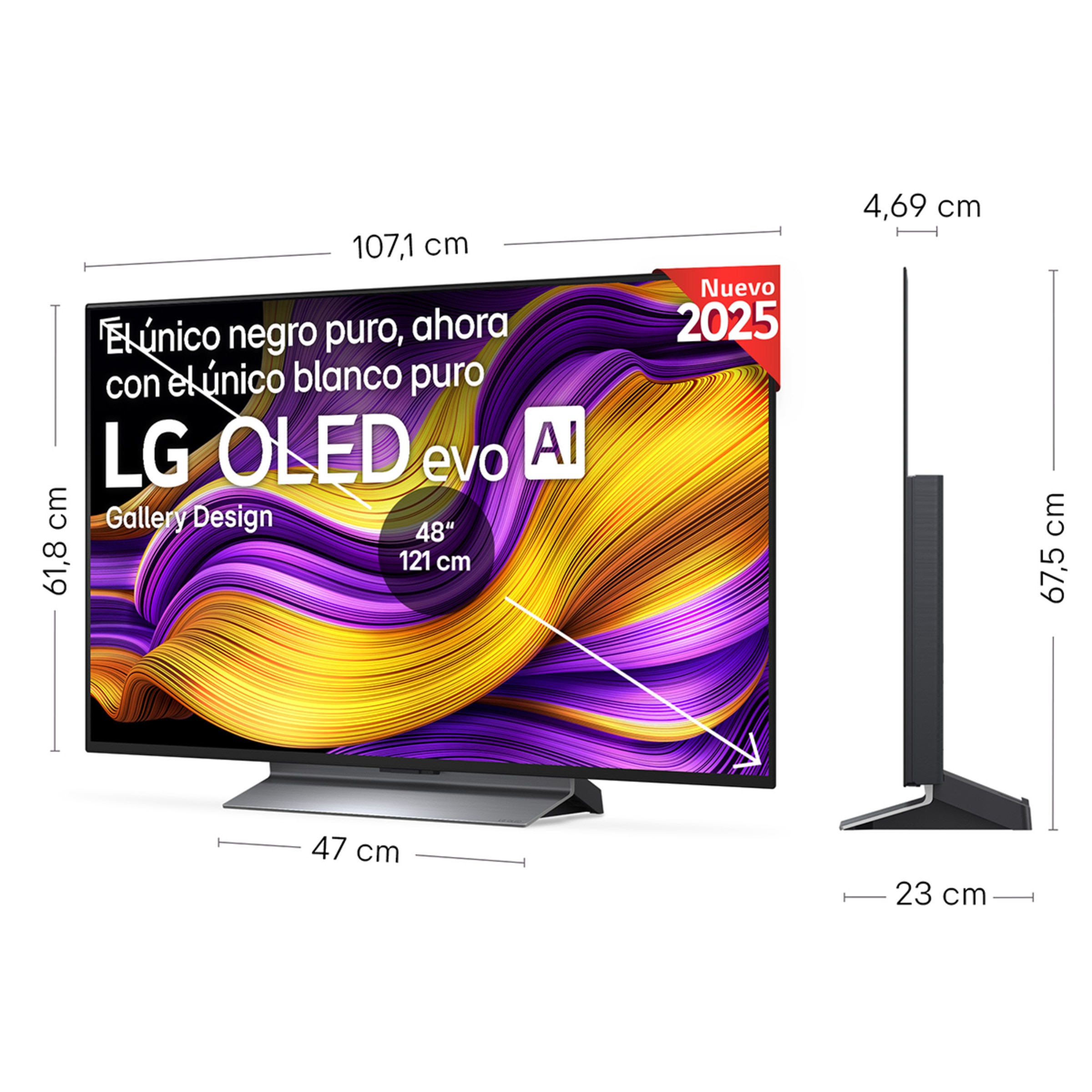 TV OLED evo AI G5 121cm (48") LG OLED48G56LS, Smart TV 4K Negro-2