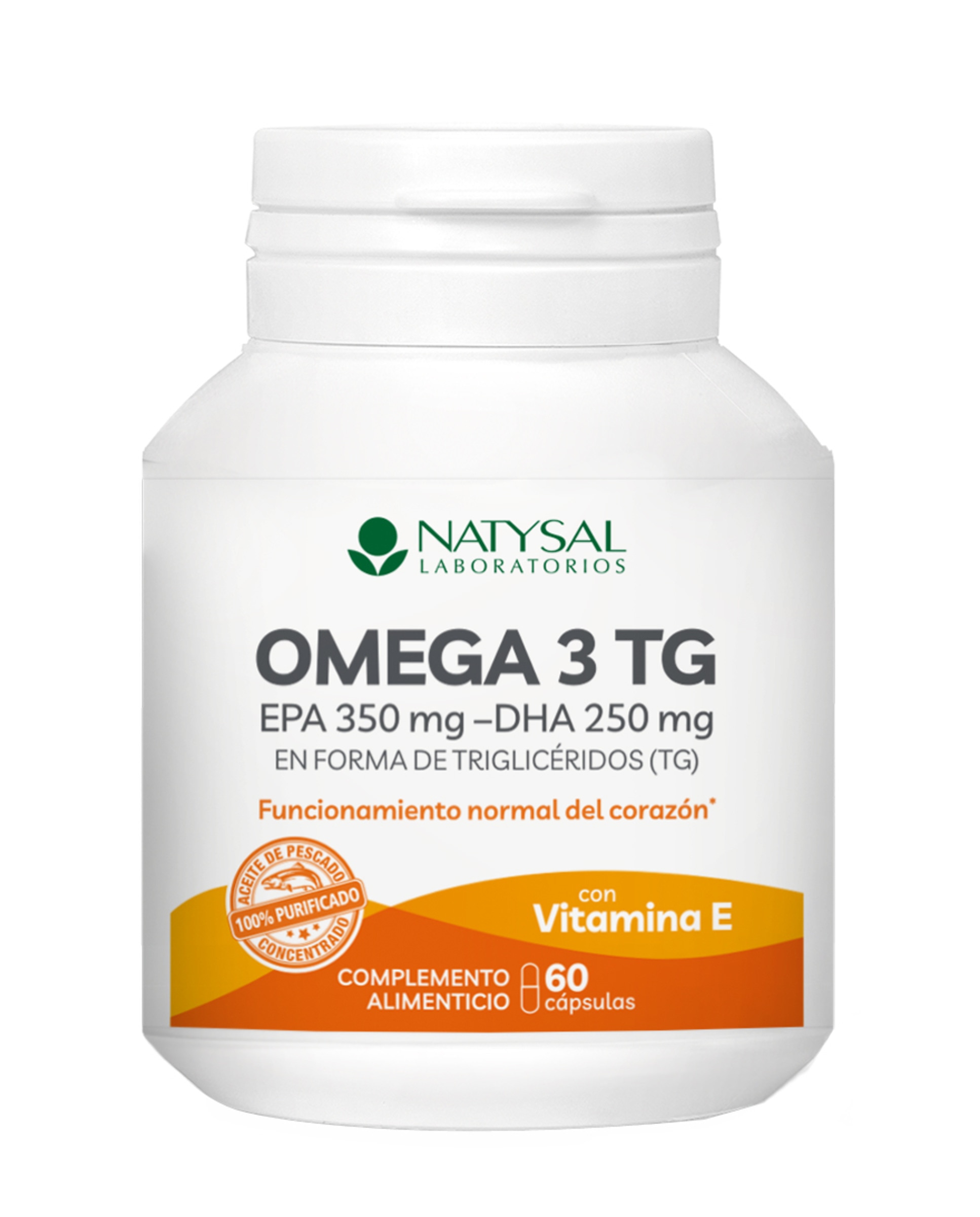 60 Cápsulas Complemento Alimenticio Super Omega 3 TG Natysal 1