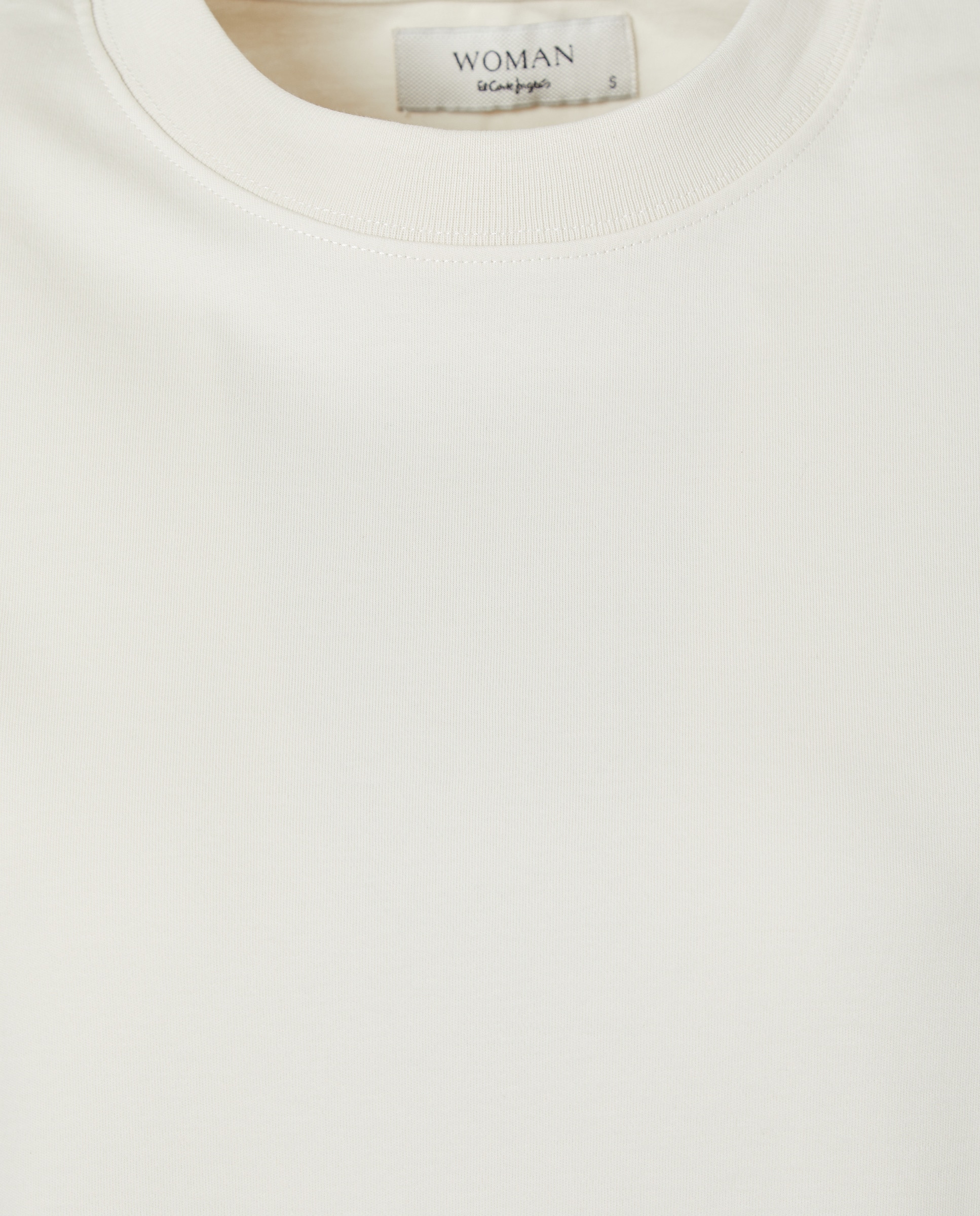 T-shirt de Manga Curta com Ombreiras 120 Cru-5