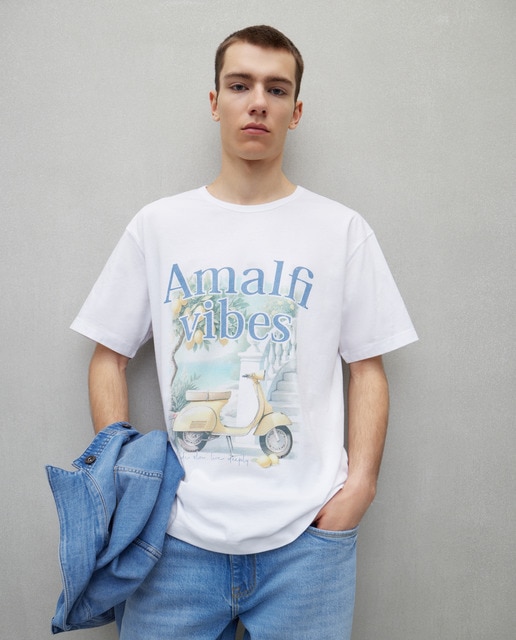 Imagem 0 de T-shirt Relaxed Fit com Manga Curta