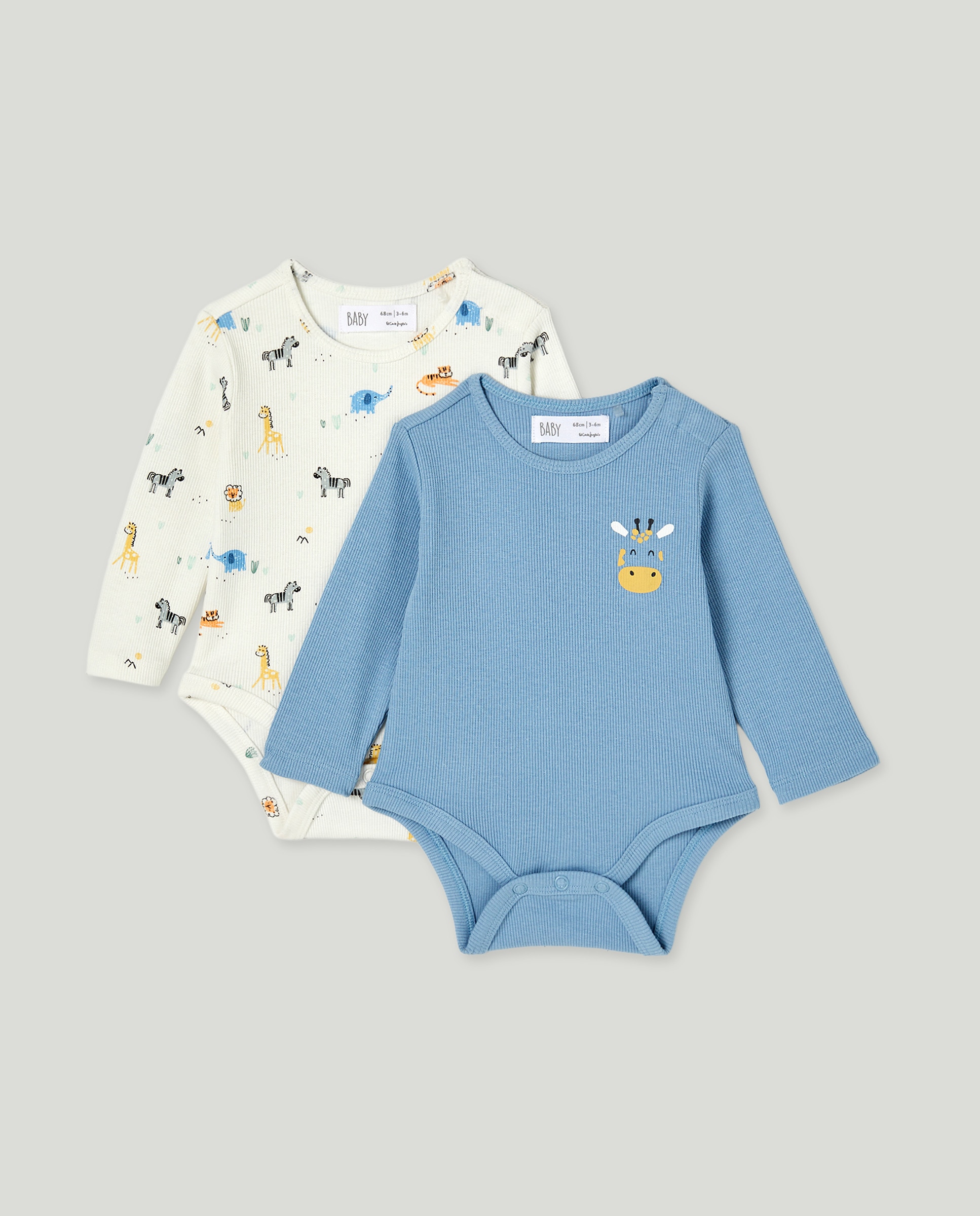 Imagem 0 de Pack de Bodies Lisos de Bebé com Manga Comprida