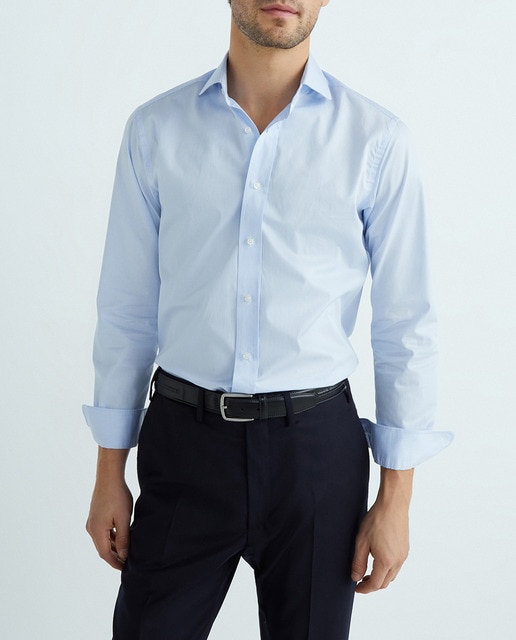 Imagen 0 de Camisa vestir de hombre de hombre manga larga cuadros