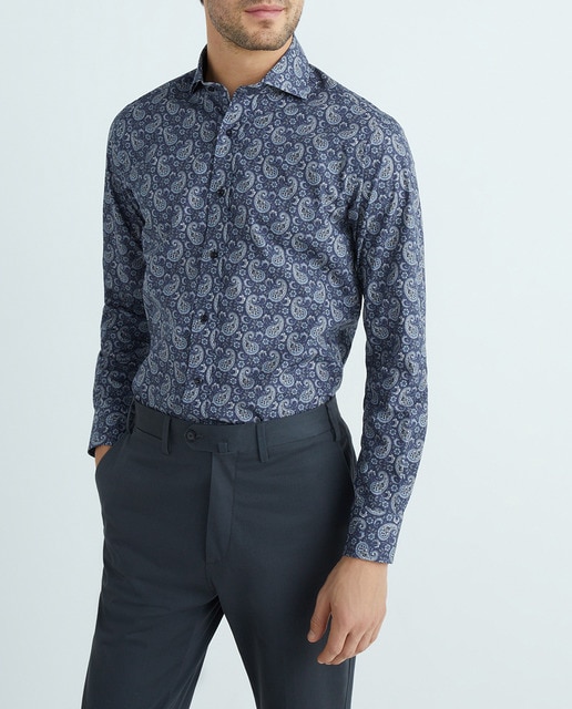 Imagen 0 de Camisa casual de hombre manga larga estampado paisley
