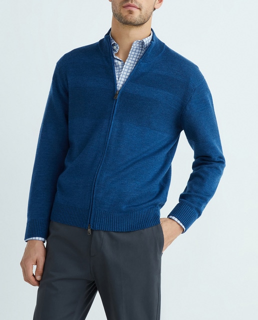 Imagen 0 de Chaqueta cremallera de hombre lana melange