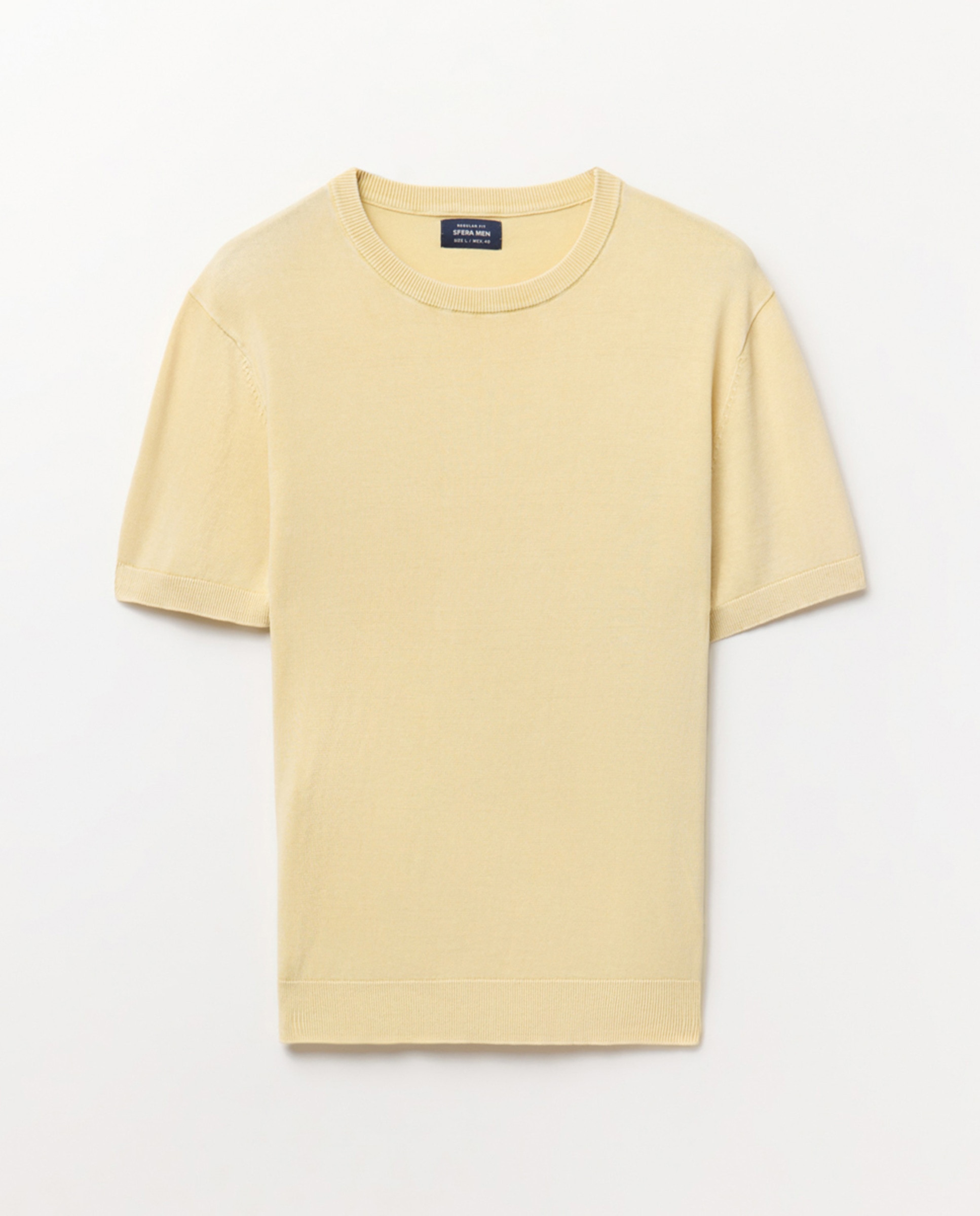 Camisola de malha com manga curta Amarelo-6