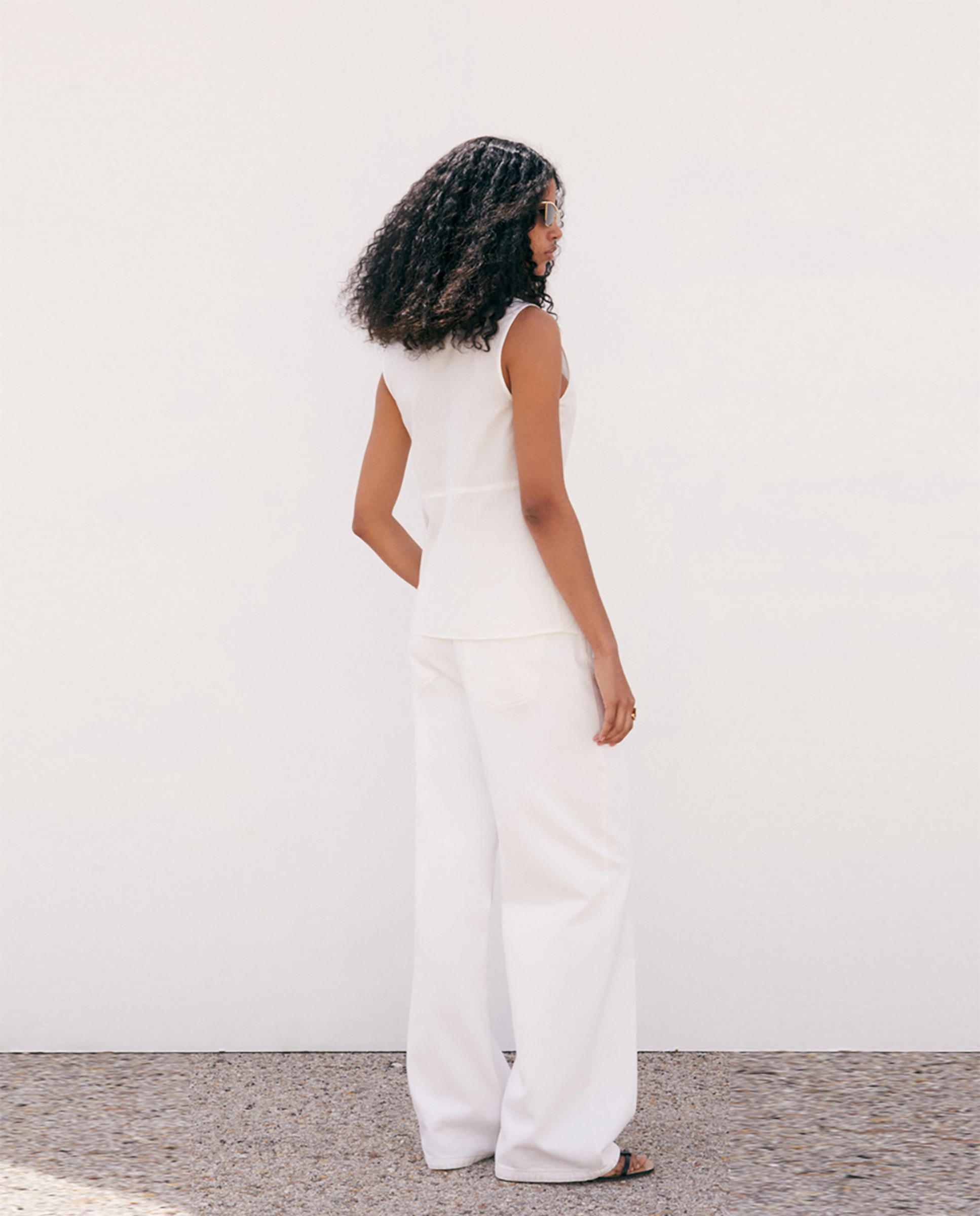 Blusa de Popelina Cruzada Branco-4