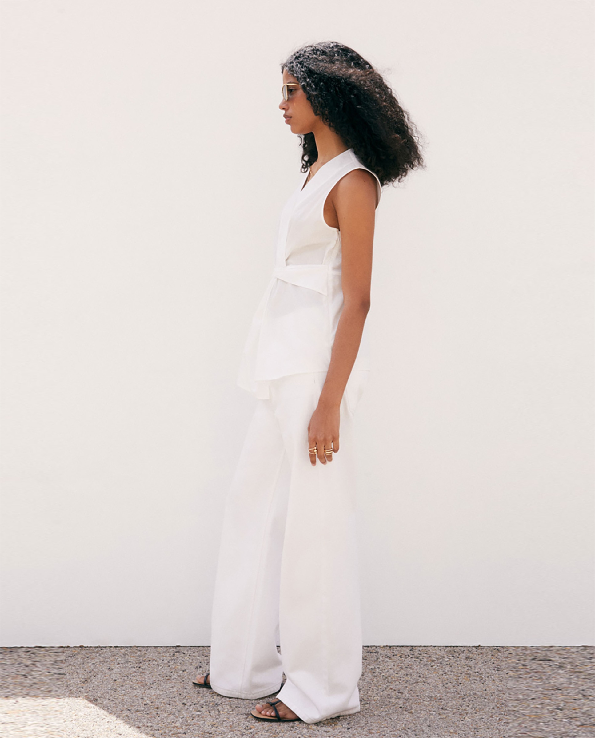 Blusa de Popelina Cruzada Branco-3