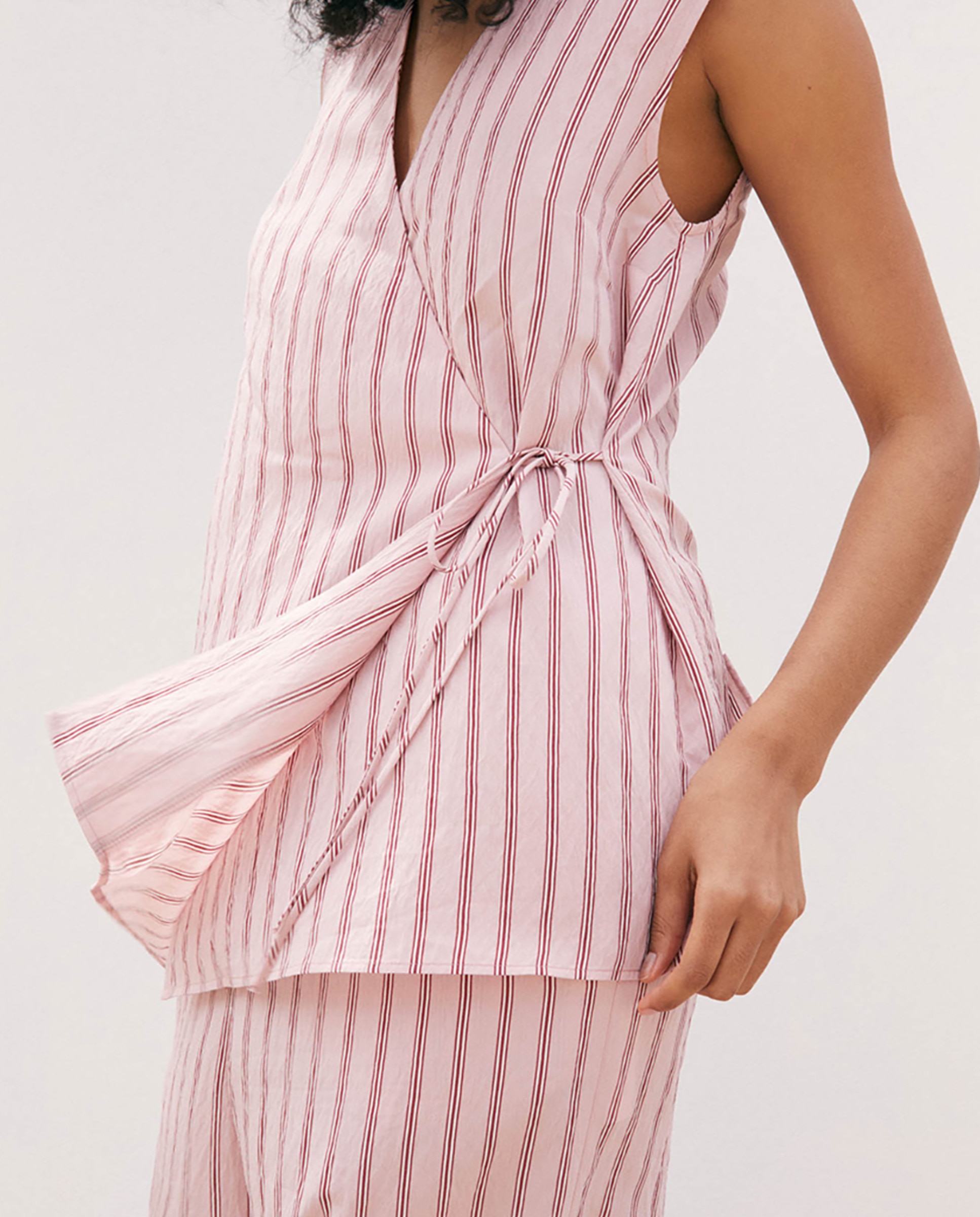 Top às riscas Rosa-6