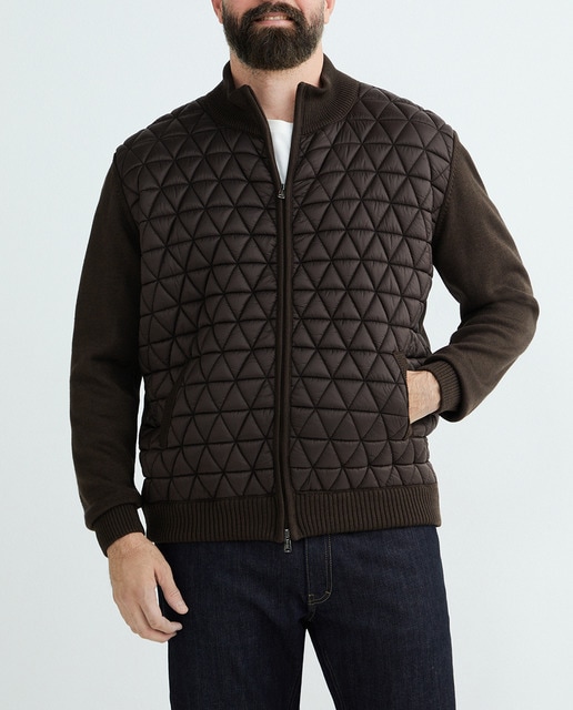 Imagen 0 de Chaqueta cremallera de hombre delantero acolchado tallas grandes