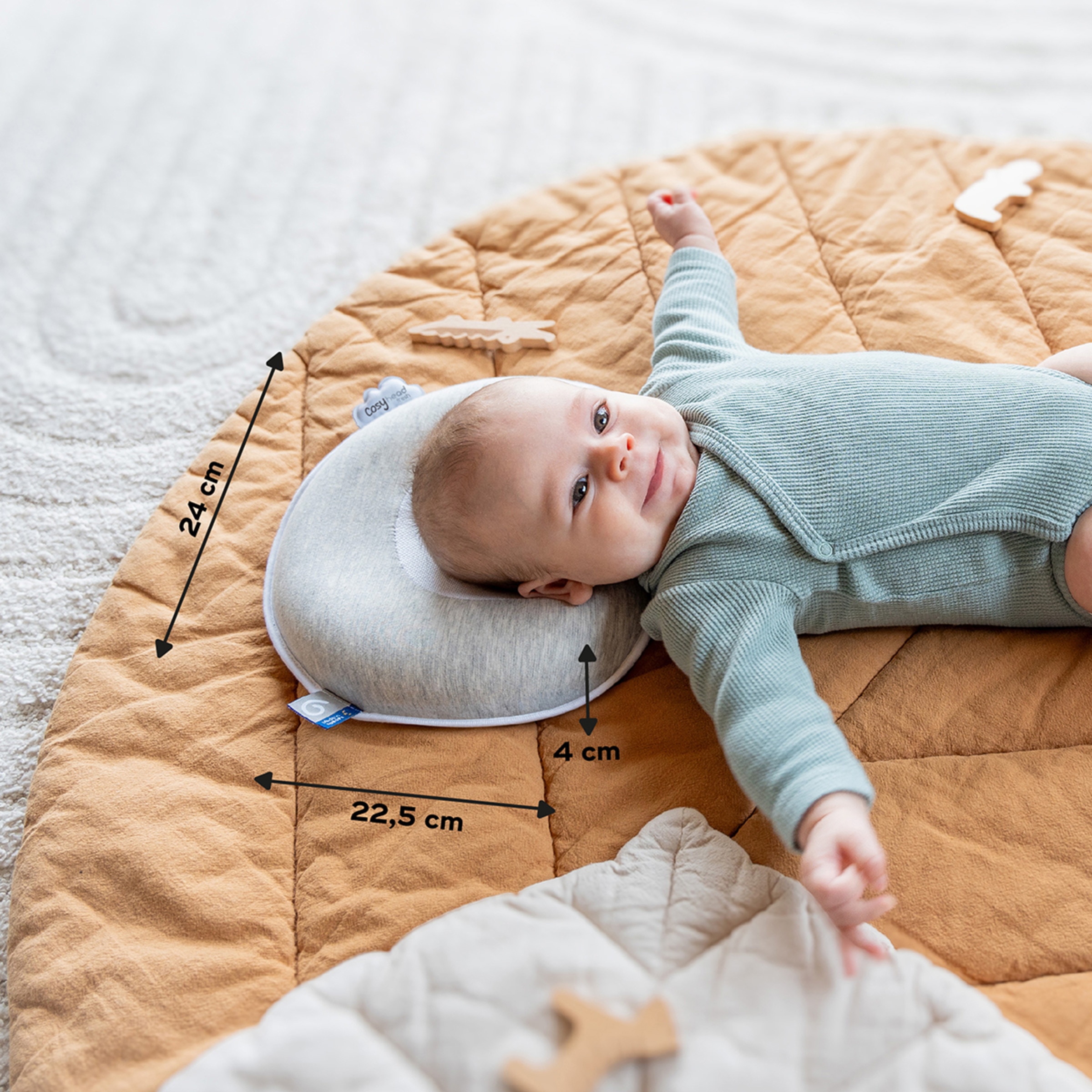 Almofada Cosyhead Fresh Cinzento-claro-6