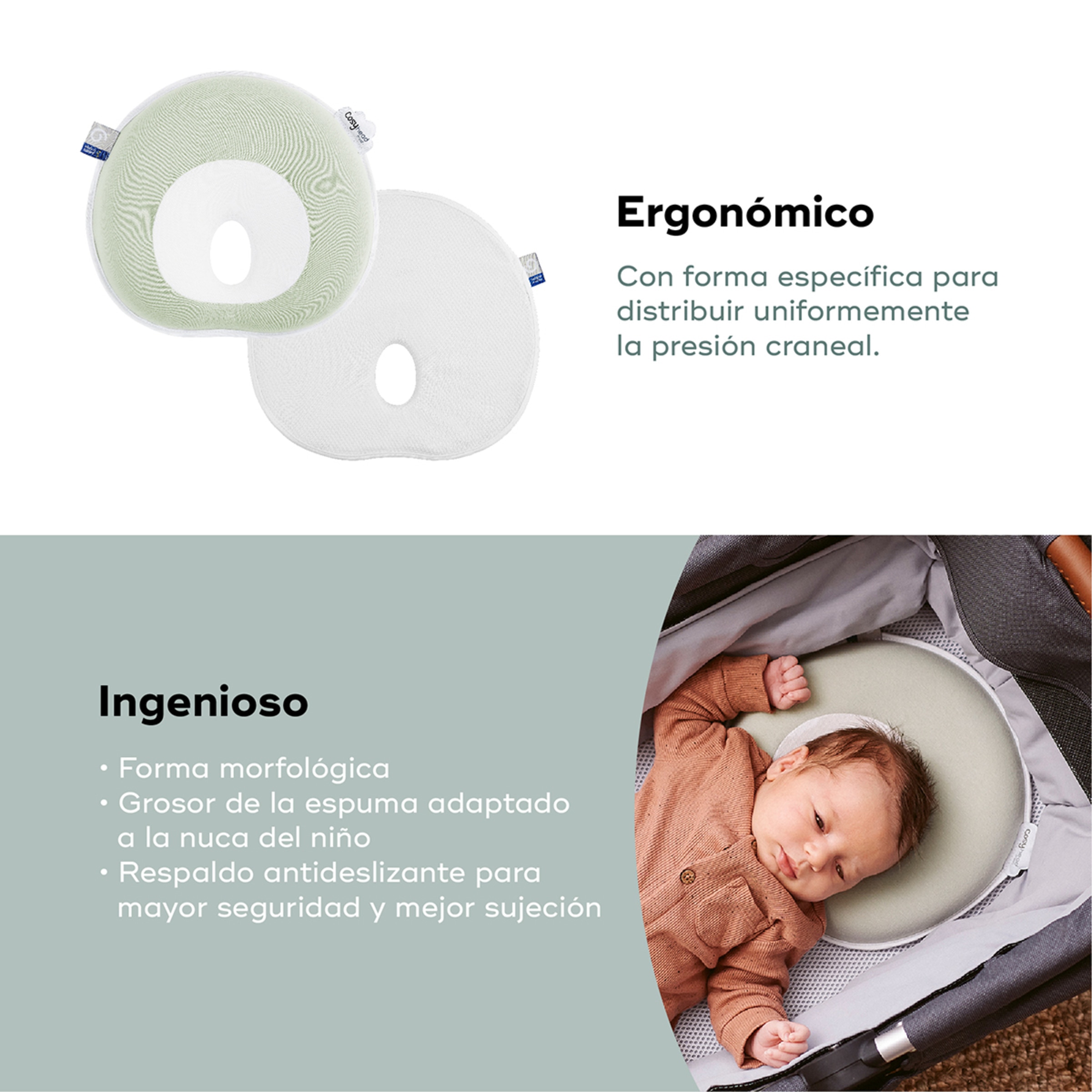 Almofada Cosyhead Fresh Sage Verde-claro-5