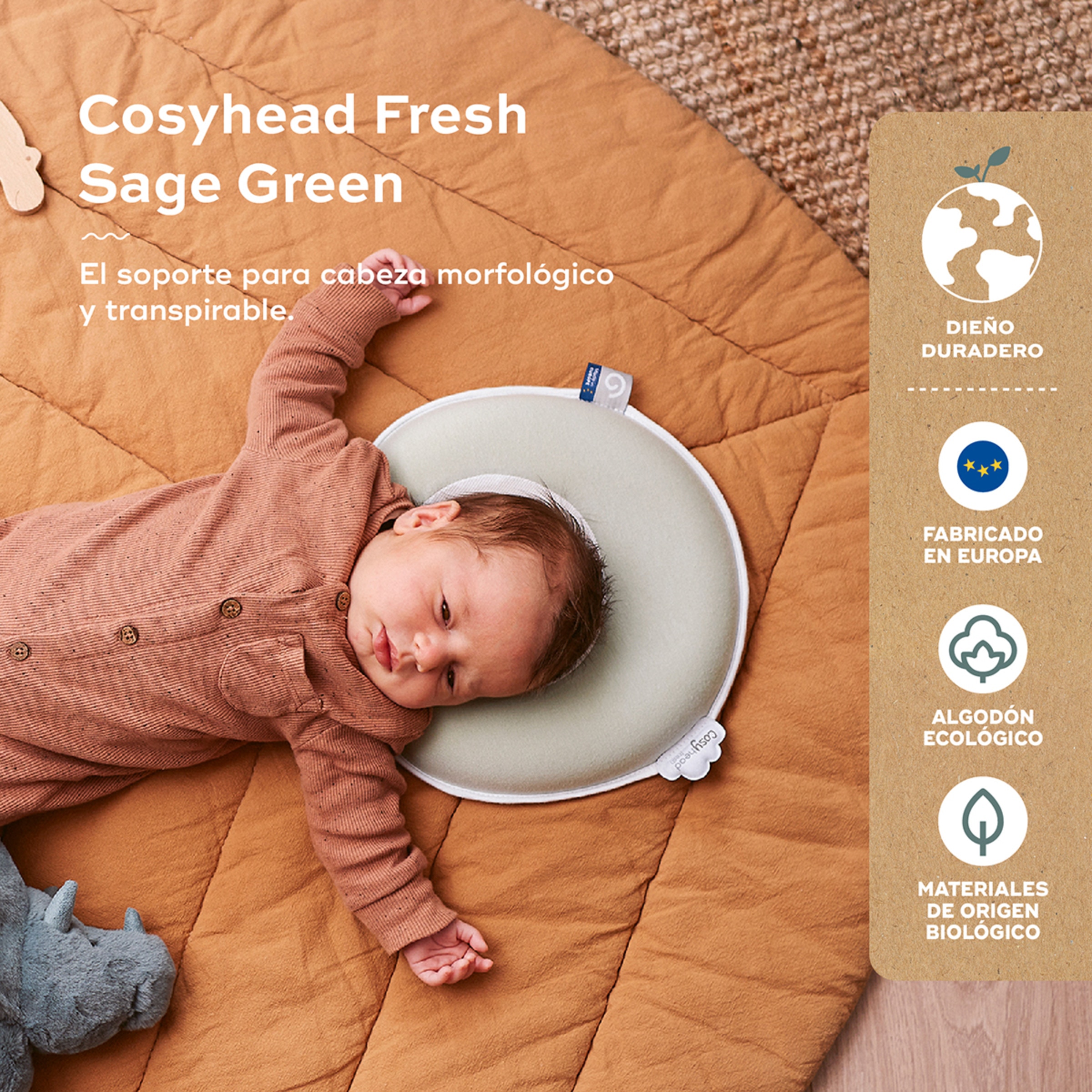 Almofada Cosyhead Fresh Sage Verde-claro-2