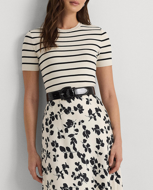 Imagen 0 de Jersey de mujer de manga corta de rayas