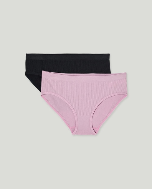 Imagen 0 de Pack de dos bragas ribeteadas de niña