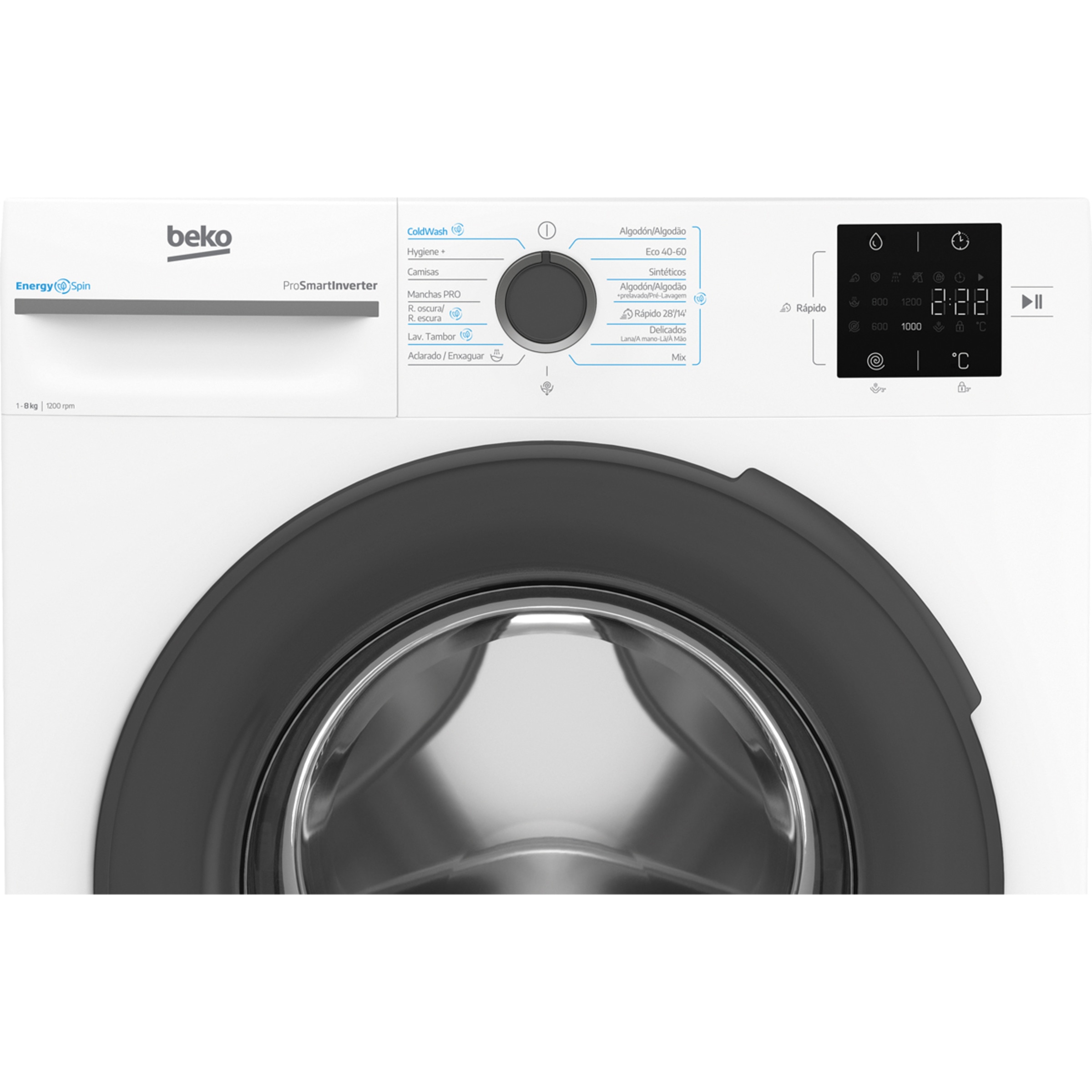 Lavadora Beko 8 Kg / 1.200 rmp - VBM3WFT38213WA Blanco-7