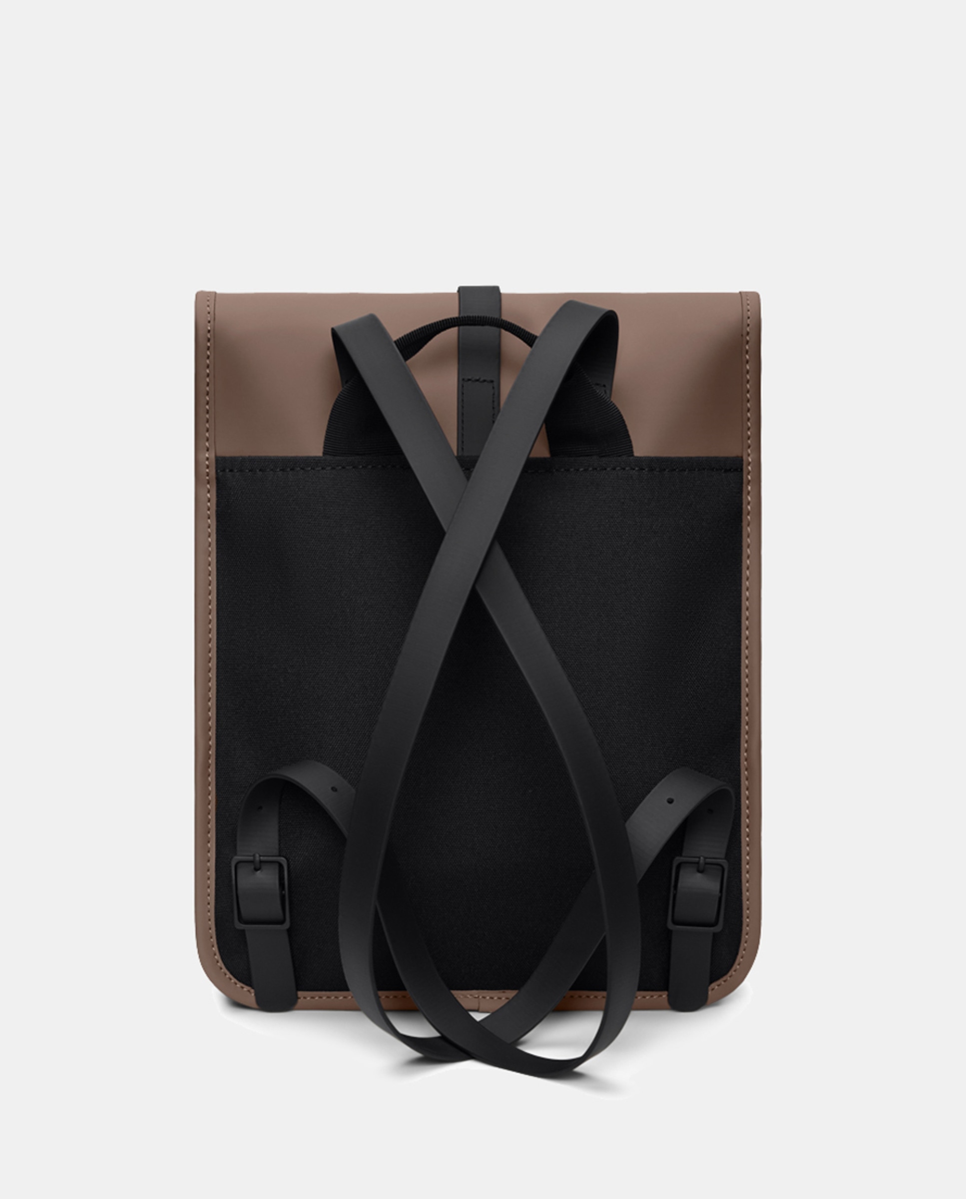 Mochila Pequena Micro Resistente à Água - Preto Castanho-2