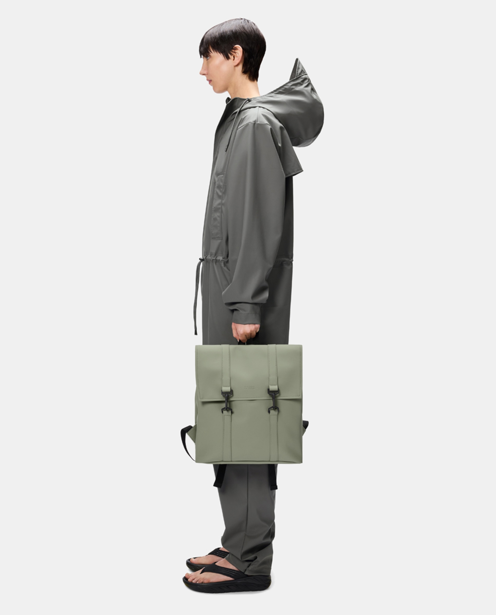 Mochila Média MSN com Compartimento para Portátil Verde-claro-4