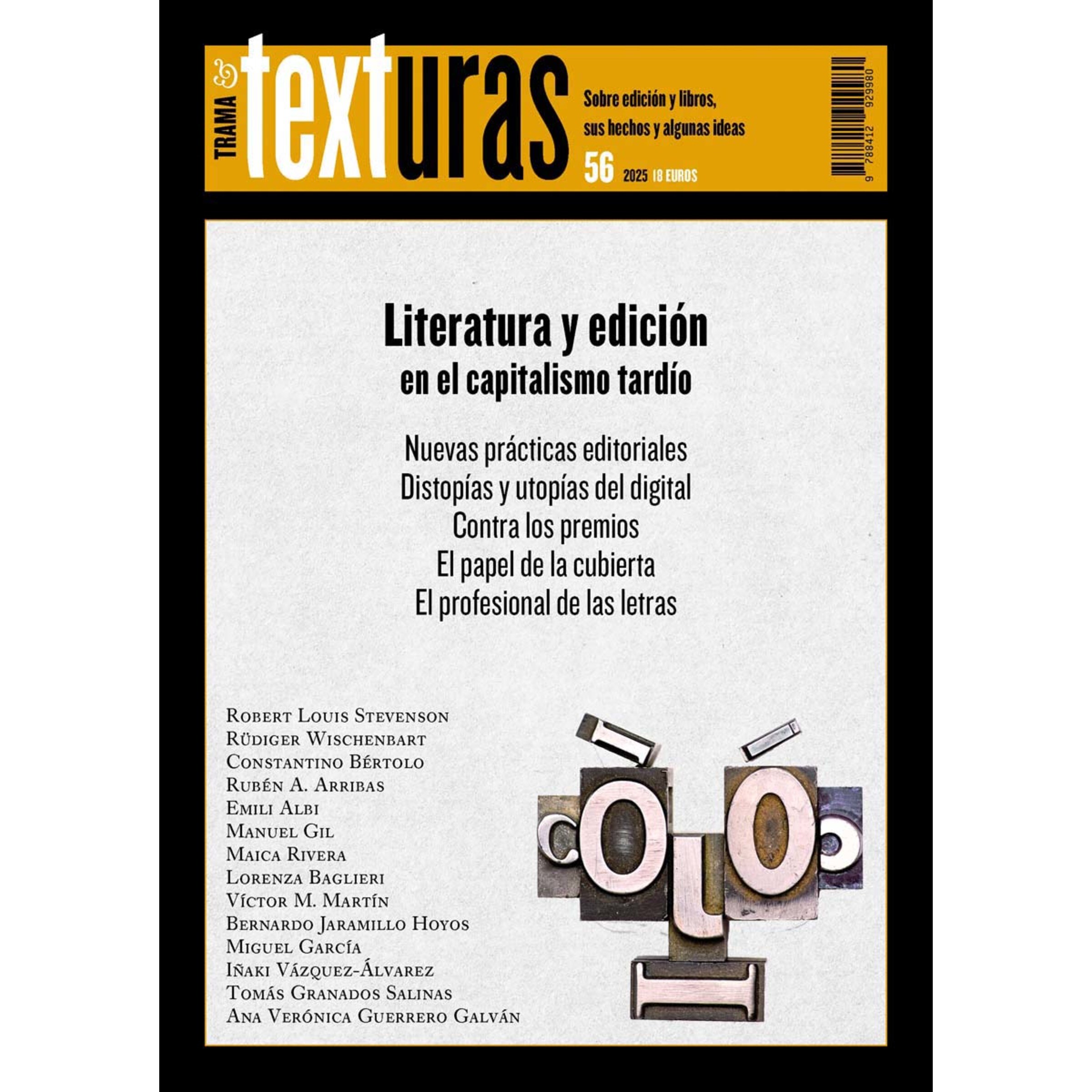 Imagem 0 de Texturas 56: Literatura y edición en el capitalismo tardío (Capa mole)