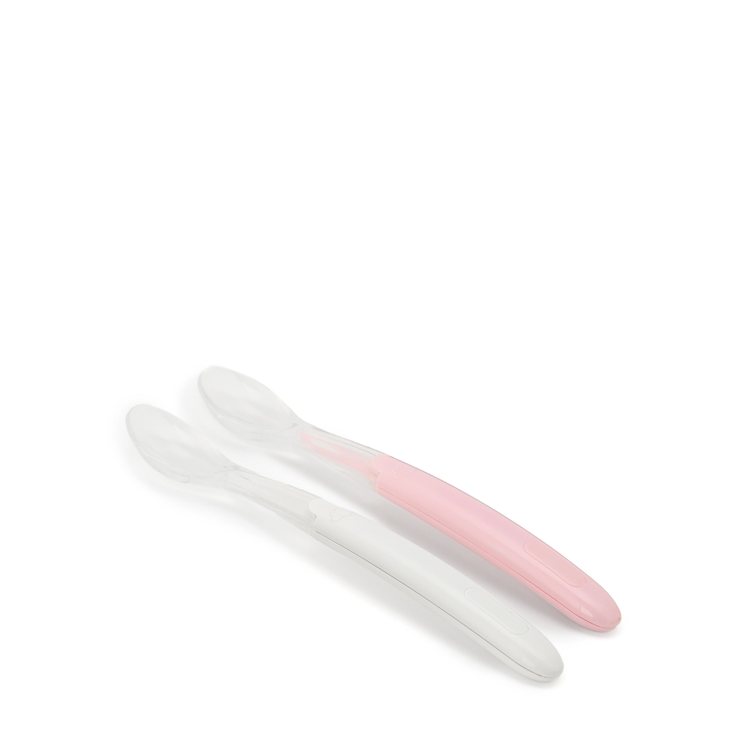 Colheres com Ponta de Silicone - 2 Unid. Rosa-claro-1