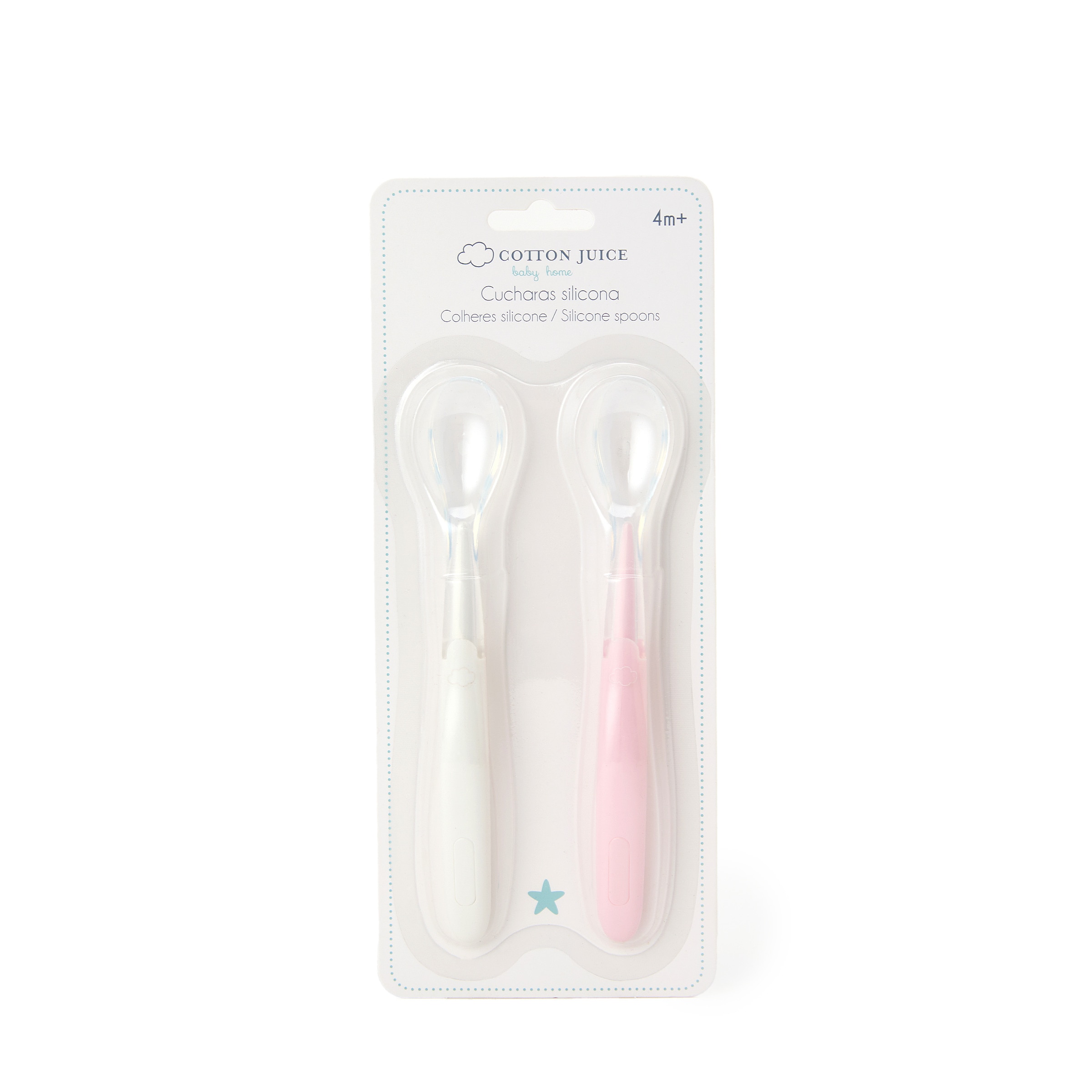 Colheres com Ponta de Silicone - 2 Unid. Rosa-claro-3