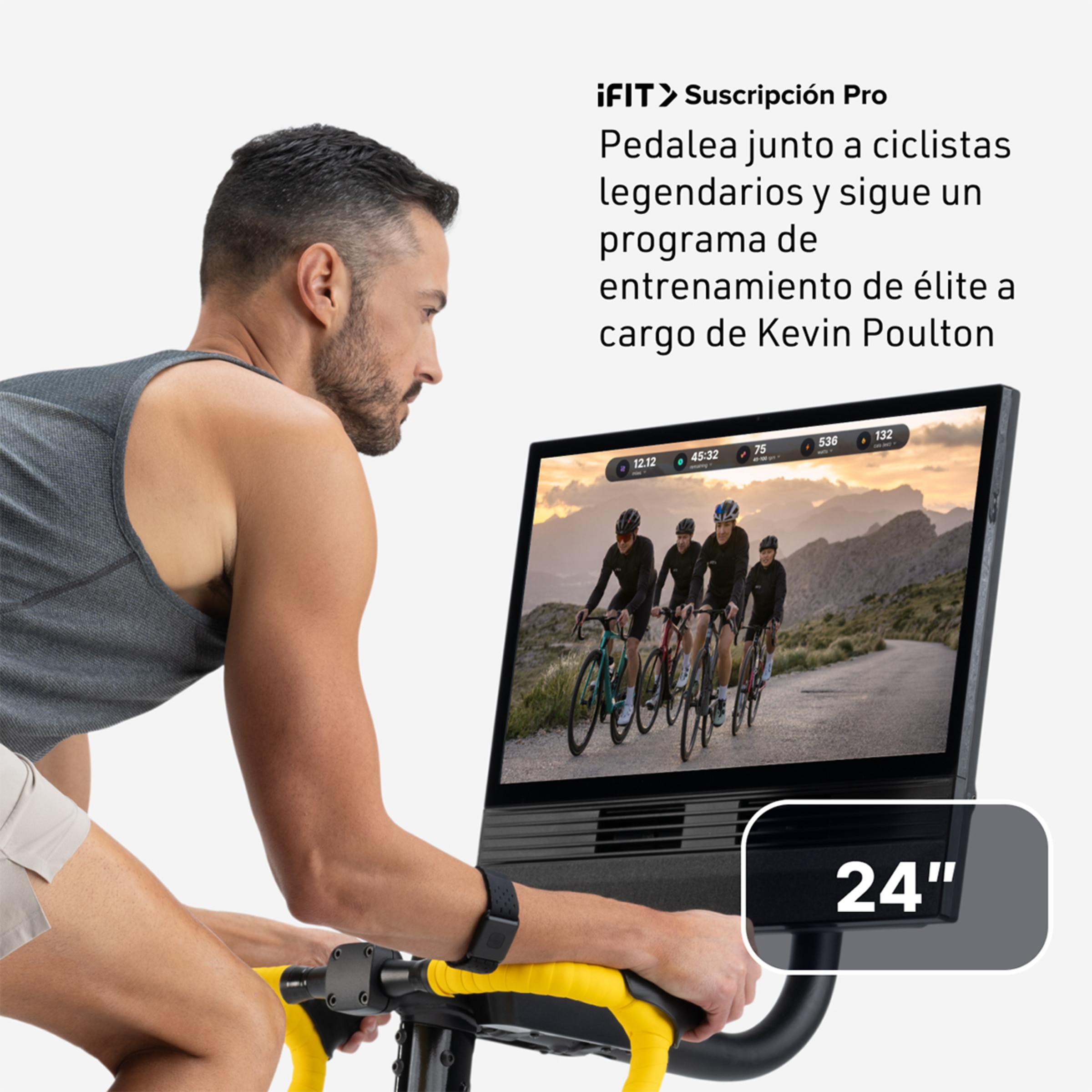 Bicicleta Indoor Tour De France Cinzento-14
