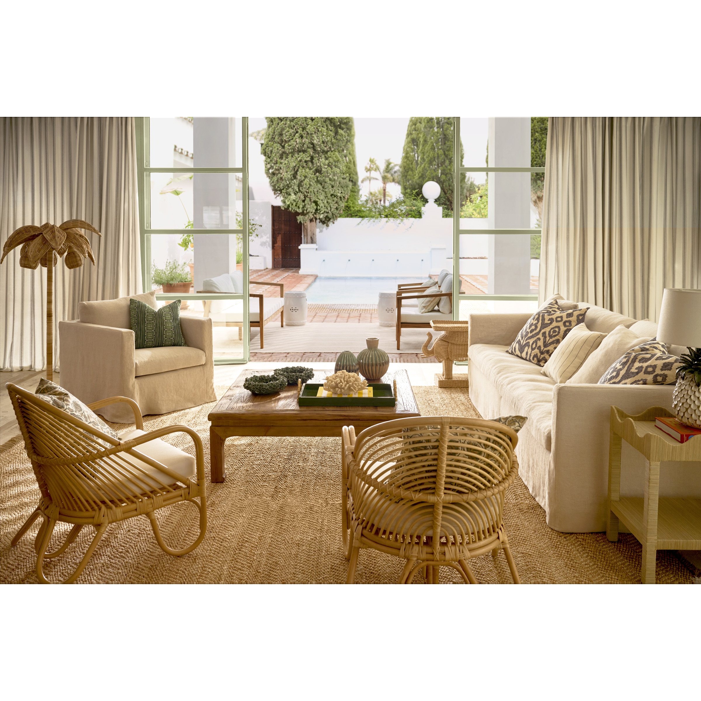 Sillón desenfundable de lino Ibiza El Corte Inglés Natural-7