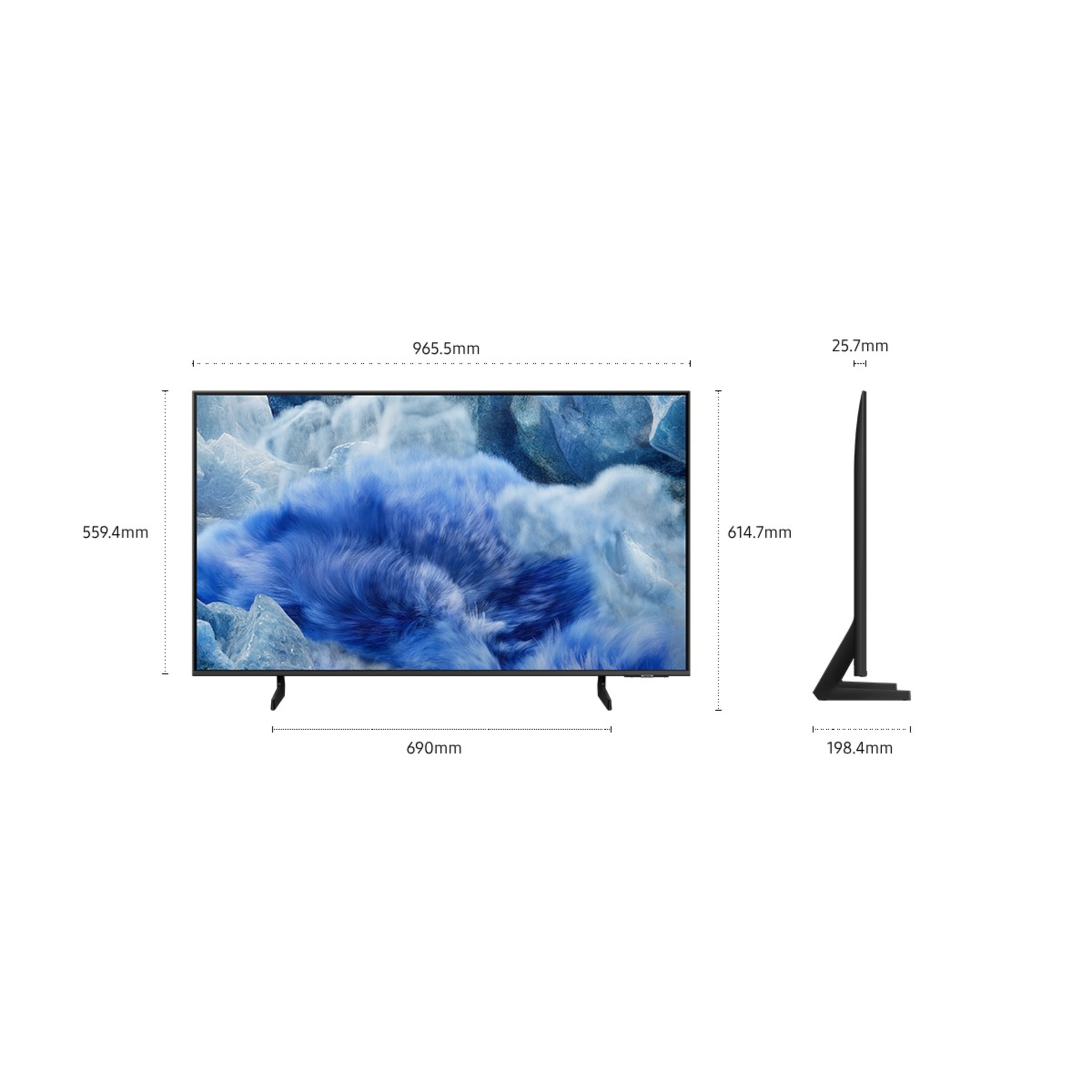 TV Samsung 43" QLED 4K TQ43Q8FAAUXXC Cinzento-8