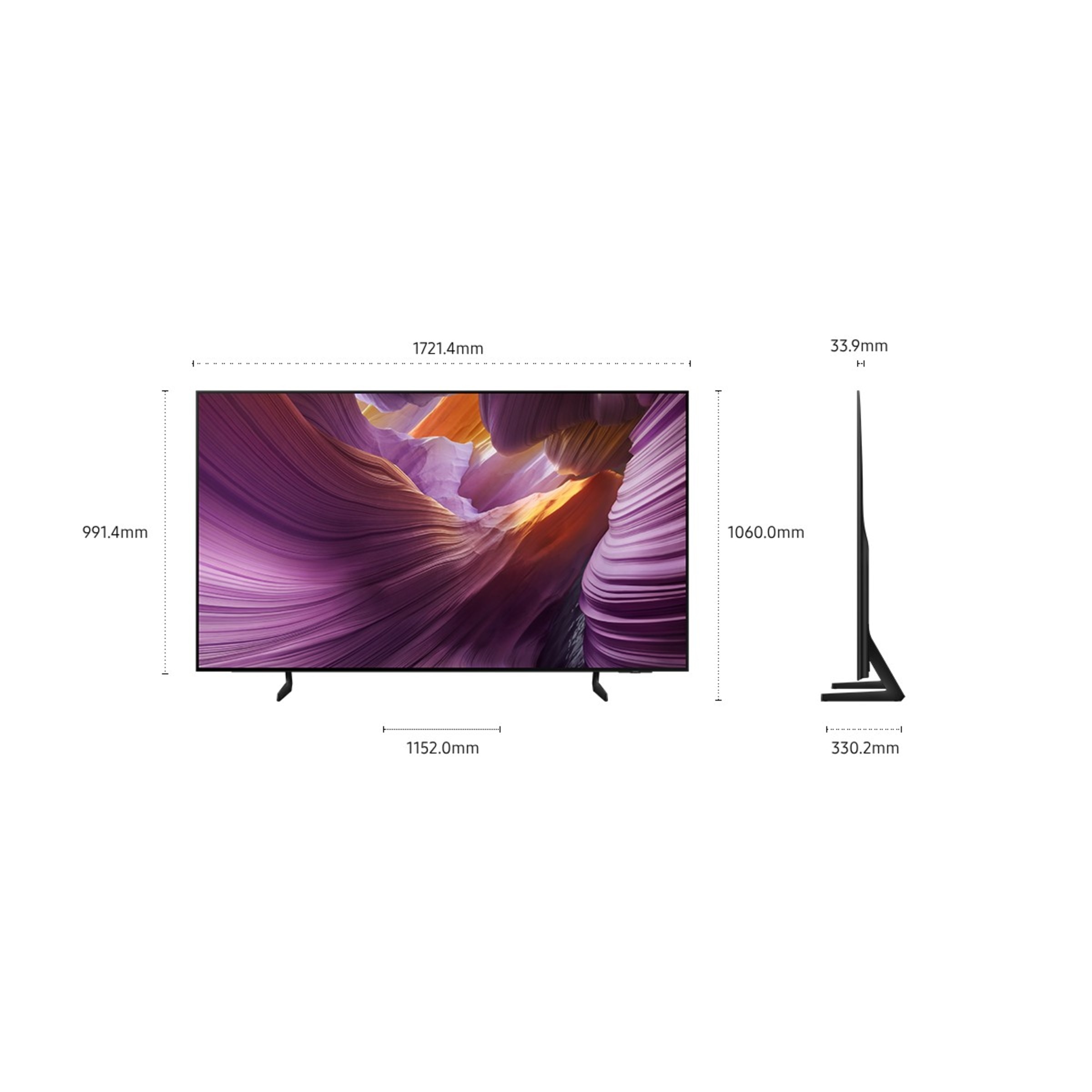 TV Samsung 77" OLED 4K TQ77S85FAEXXC Preto-7