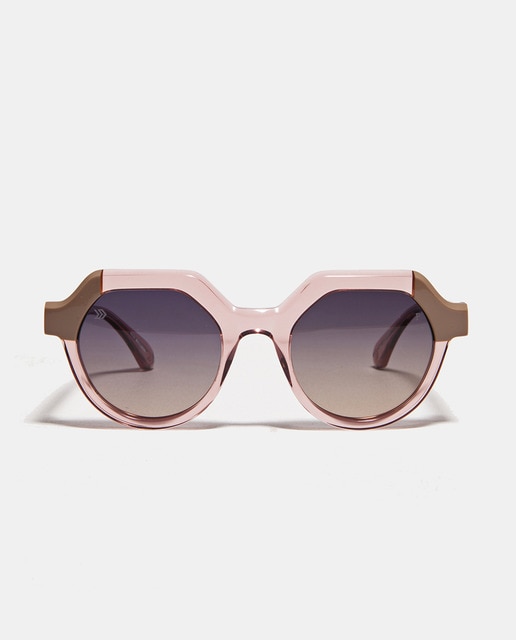 Imagen 0 de Gafas de sol de mujer redondas de aetato tricolor con lentes polarizadas