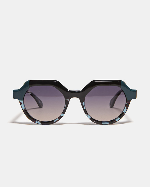 Imagen 0 de Gafas de sol de mujer redondas de aetato tricolor con lentes polarizadas