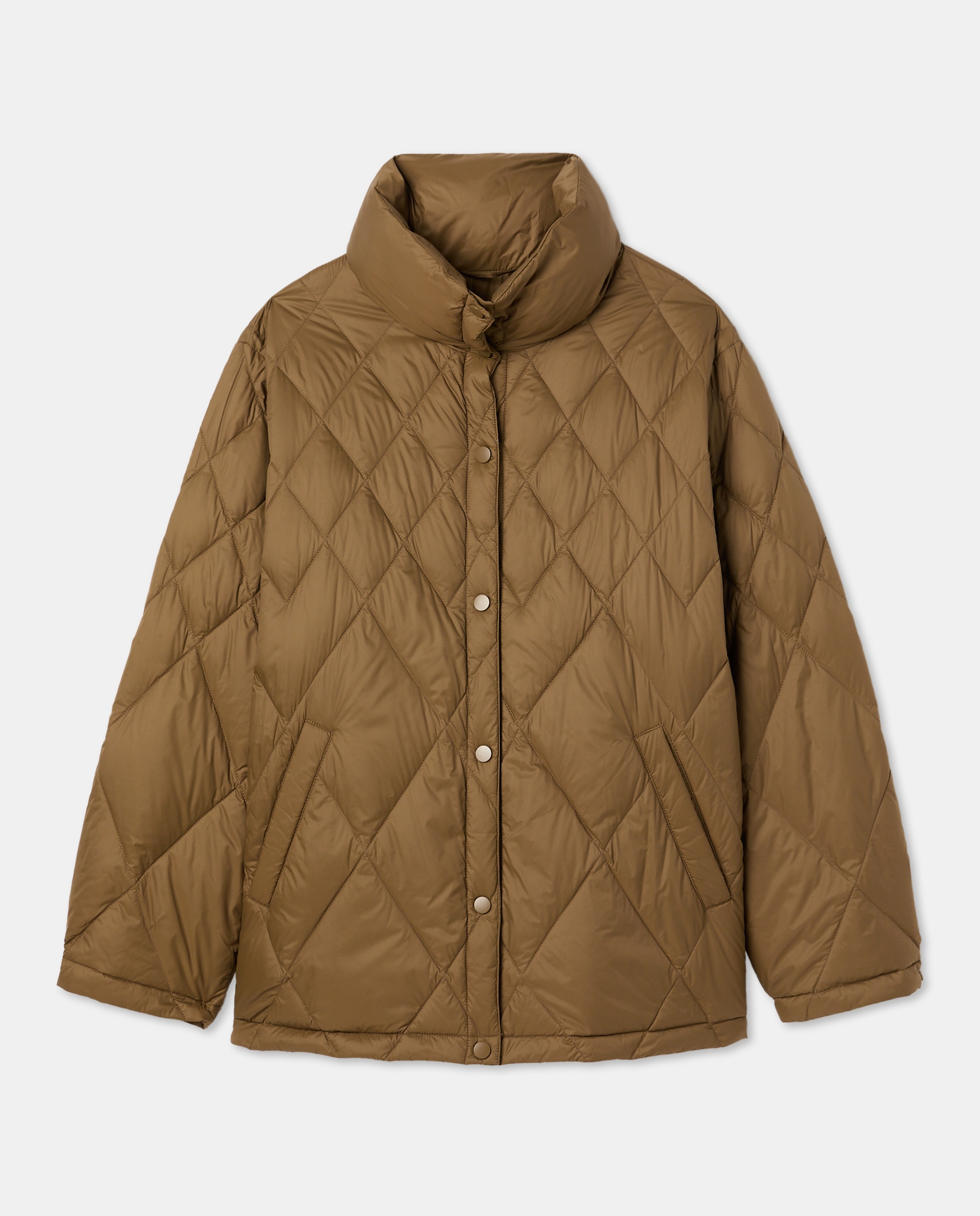 Blusão Acolchoado Liso Curto 740 Tabaco-5