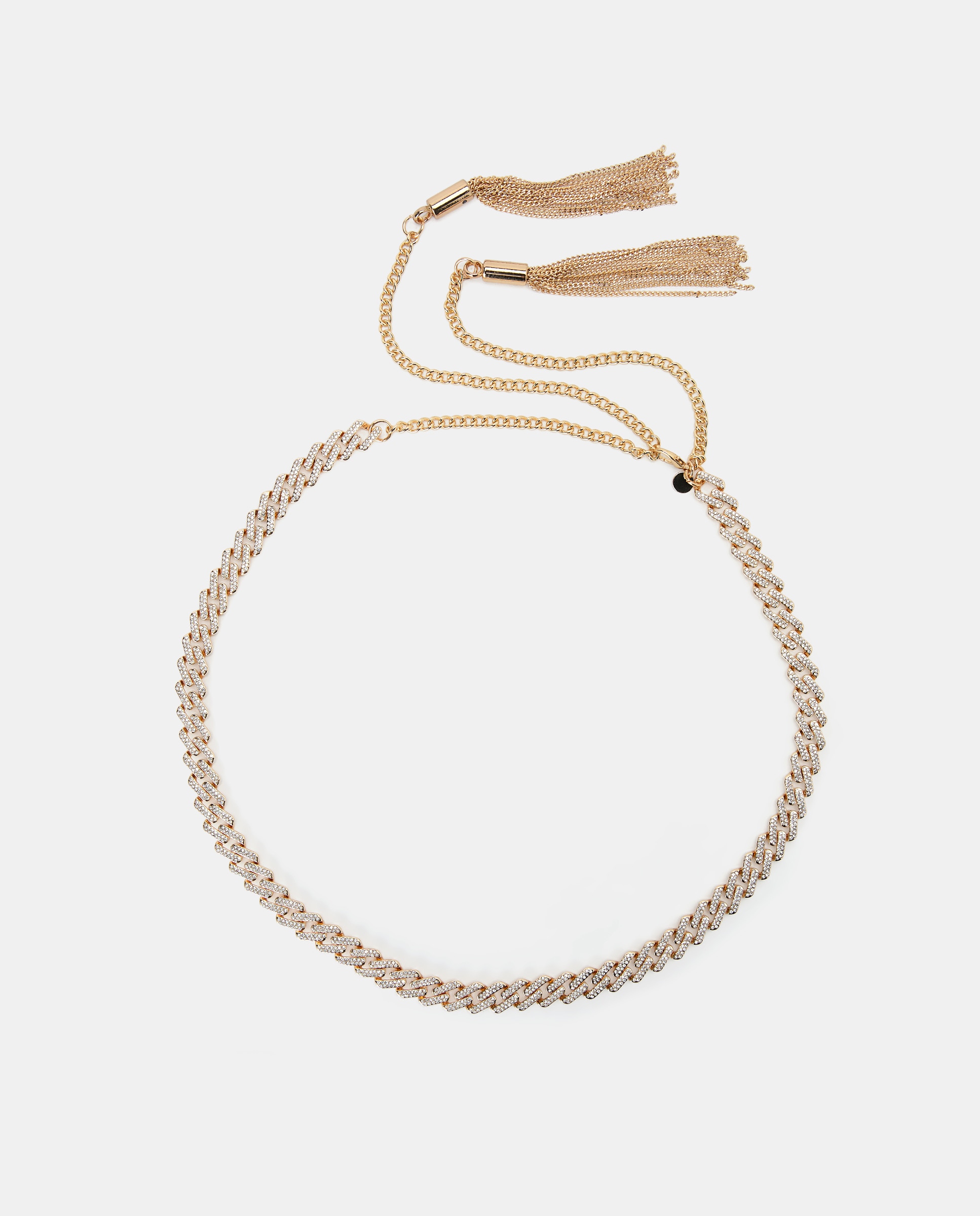 Cinto de Corrente com Brilhantes 390 Ouro-1