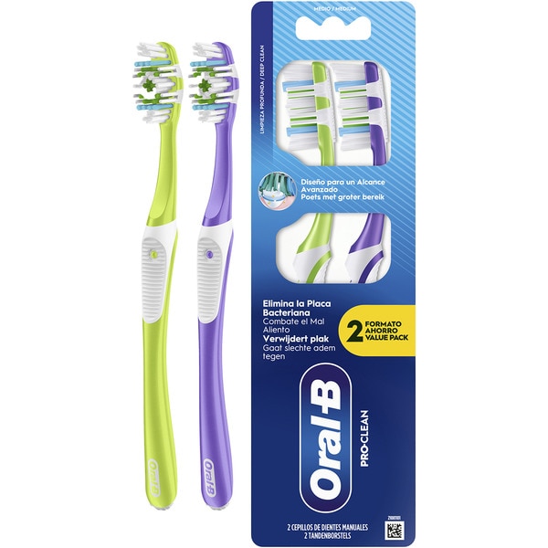 Pro Clean cepillo dental medio elimina laplaca blister unidades