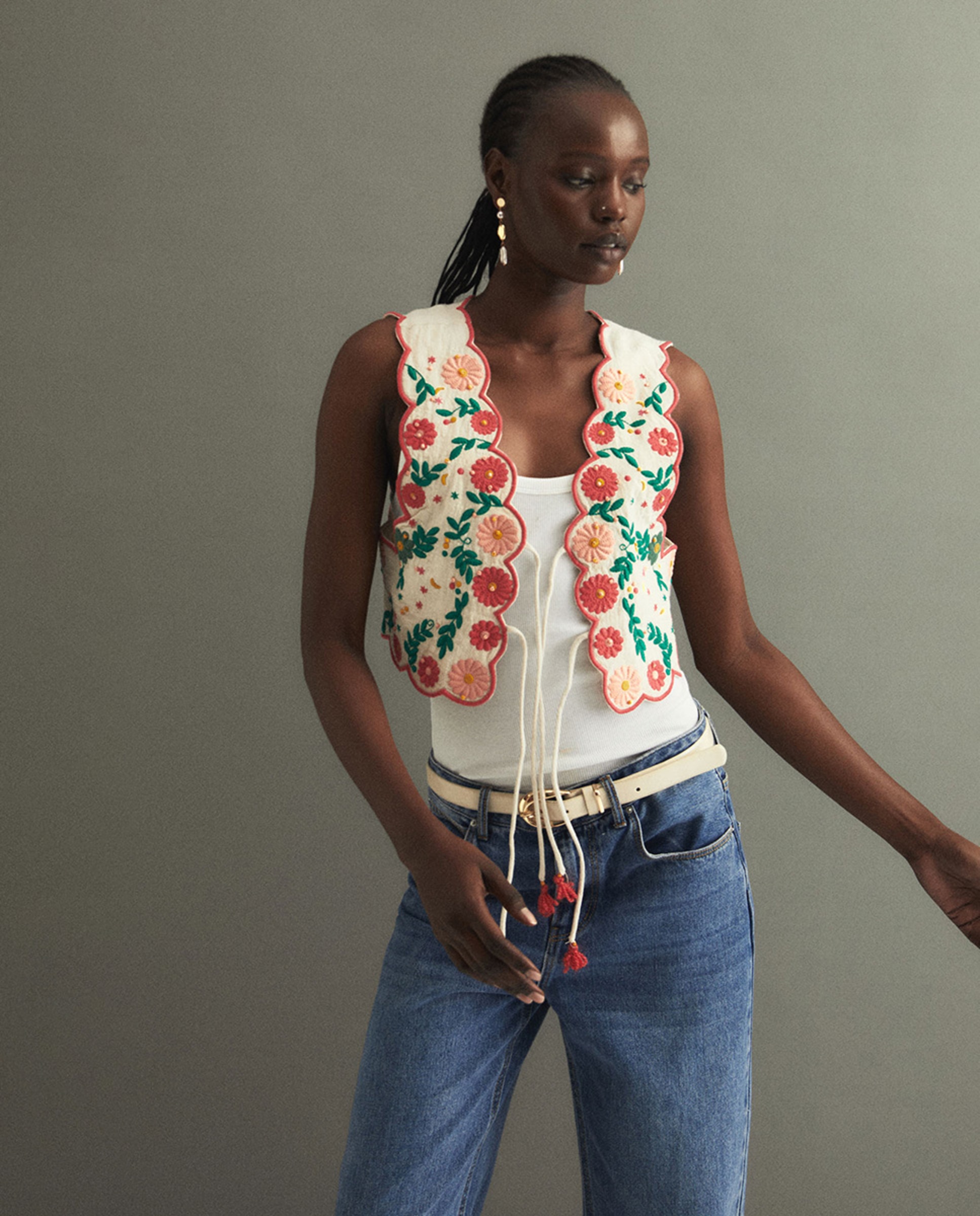 Chaleco Vestir Sfera Mujer Chaleco Acolchado Chaleco Bordado Sfera