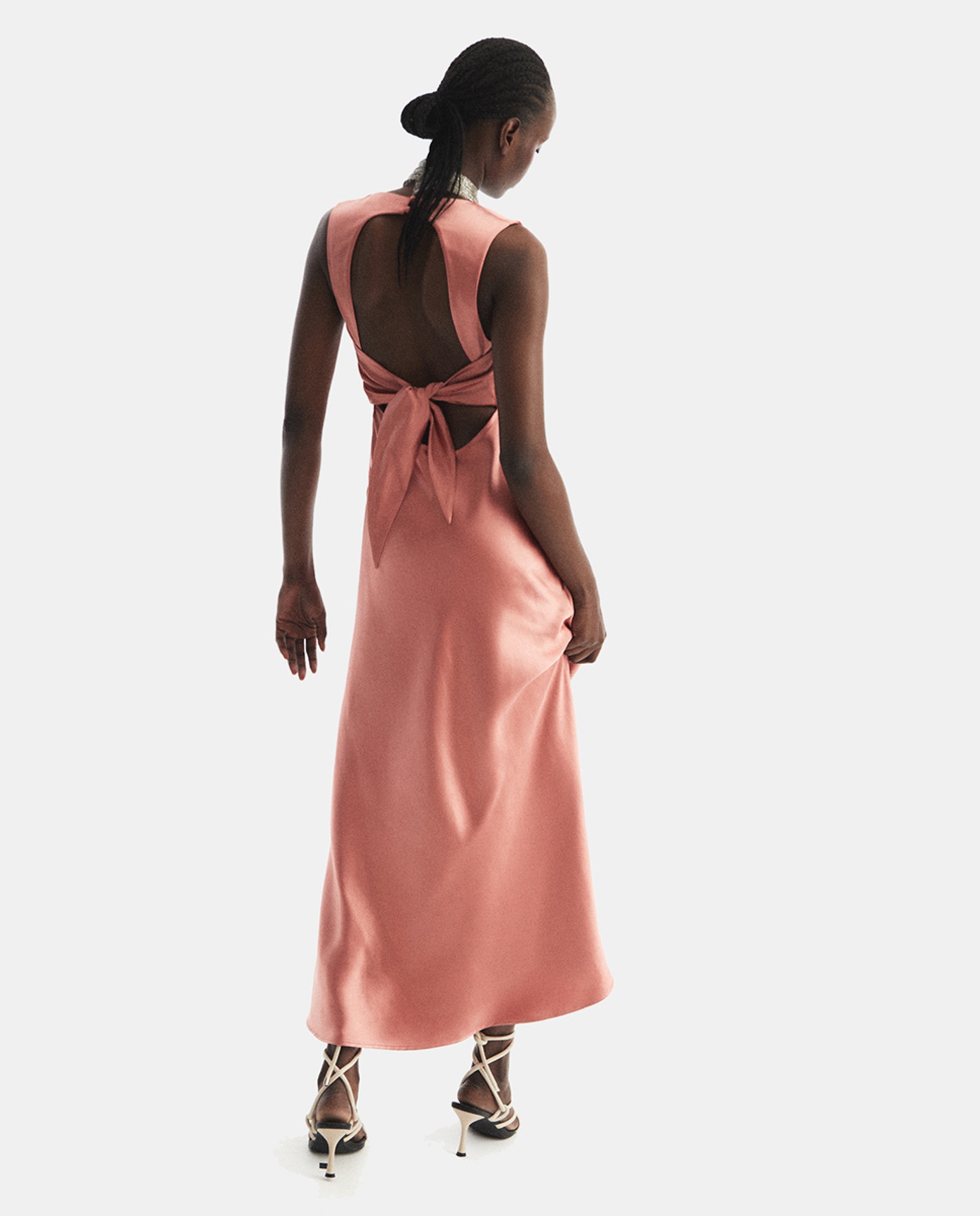 Vestido de Festa em Cetim Rosa-claro-5