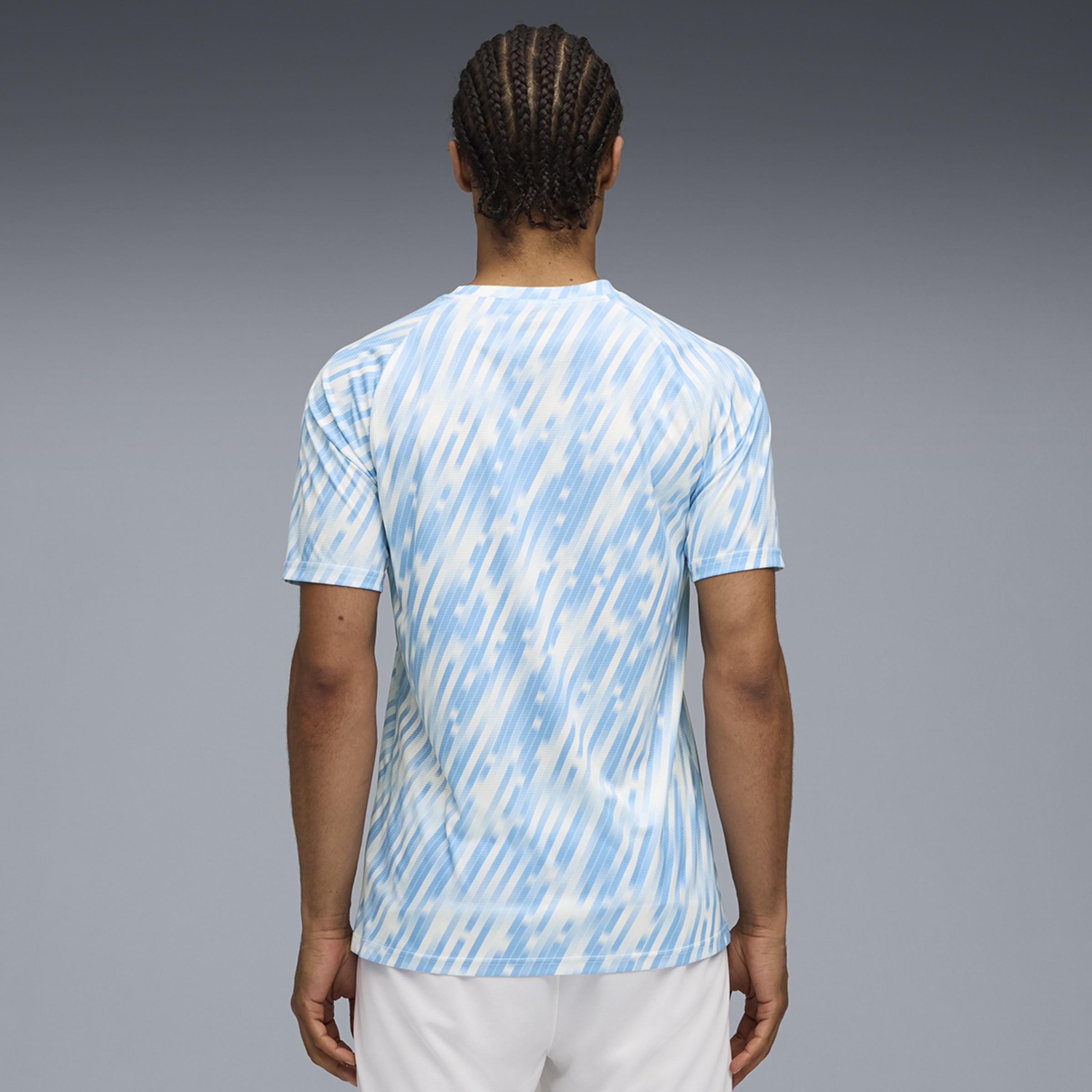 T-shirt de Futebol de Homem MCFC Warm Up Jersey Azul-2