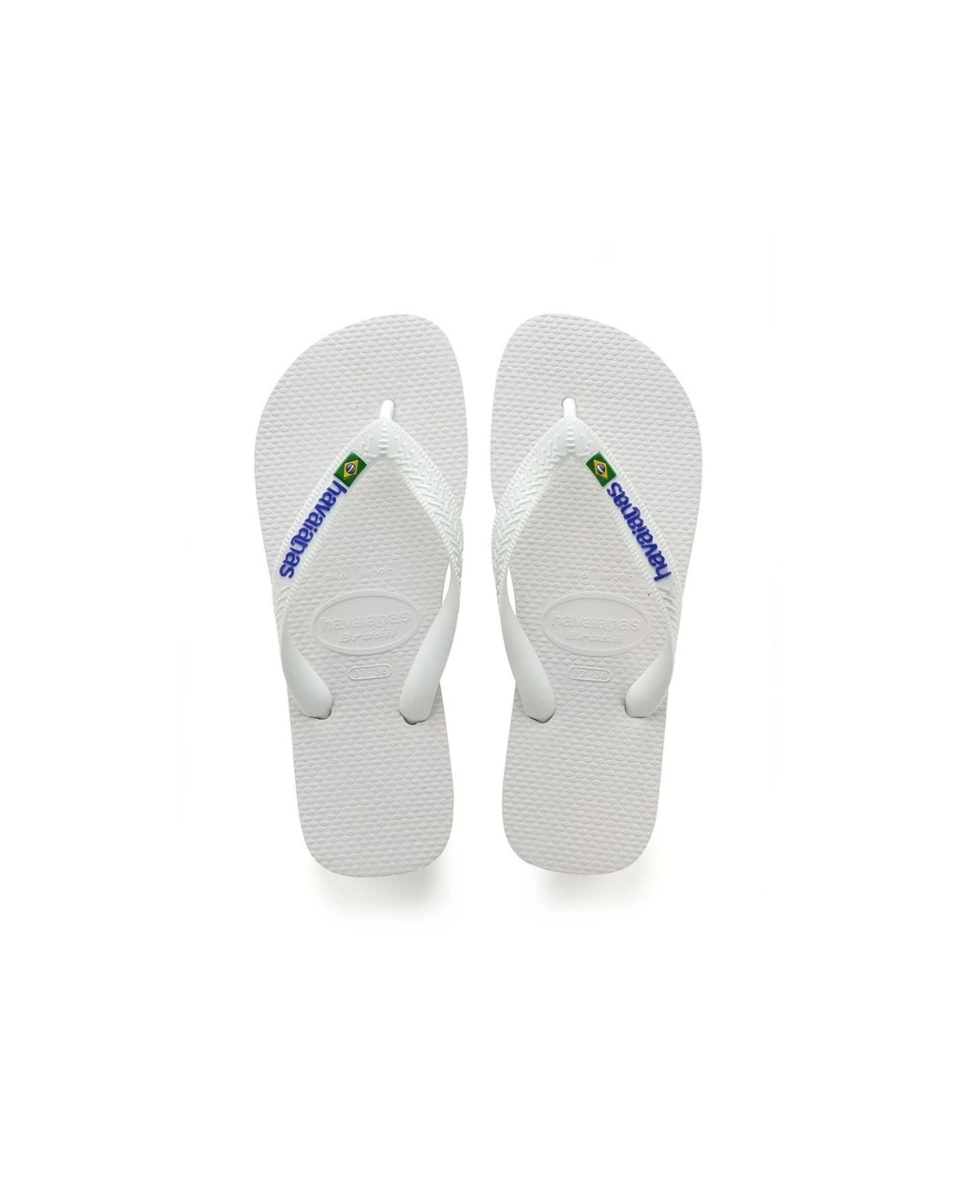 Chinelos unissexo Brasil Logo Branco-2