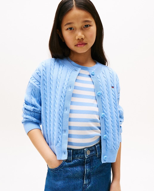 Imagem 0 de Camisola de Malha Tipo Cardigan de Malha do Cabo com Fecho de Botões