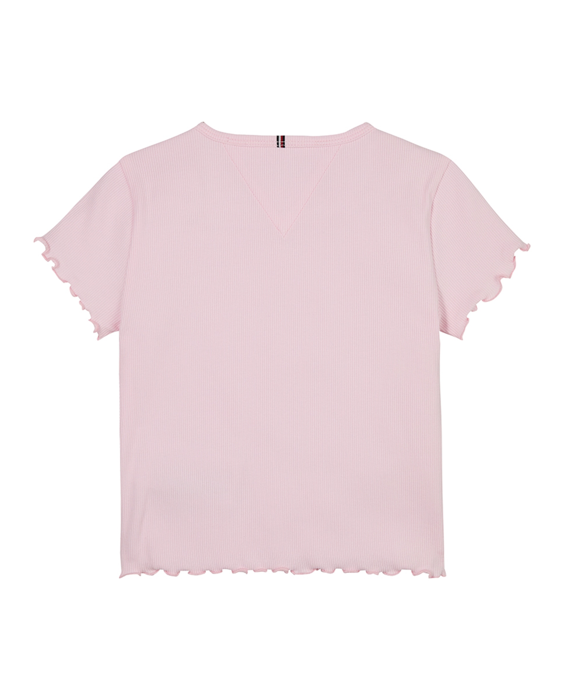 T-shirt de Manga Curta Canelada Rosa-6