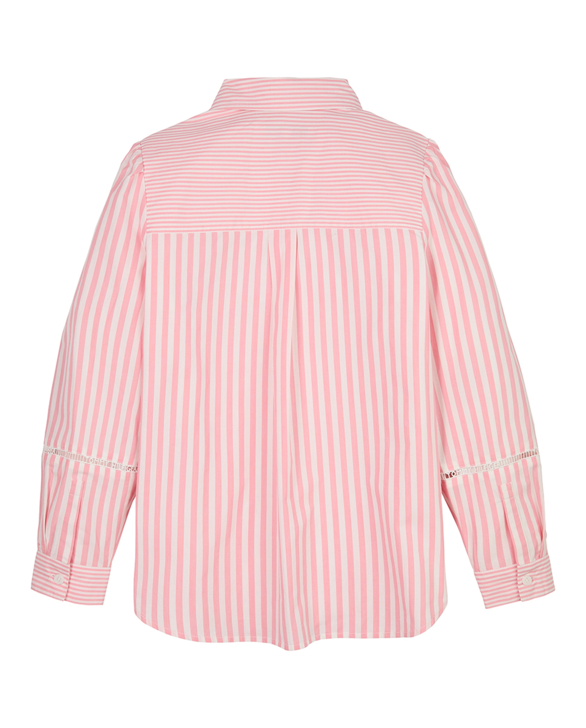 Camisa às Riscas com Manga Comprida Rosa-6