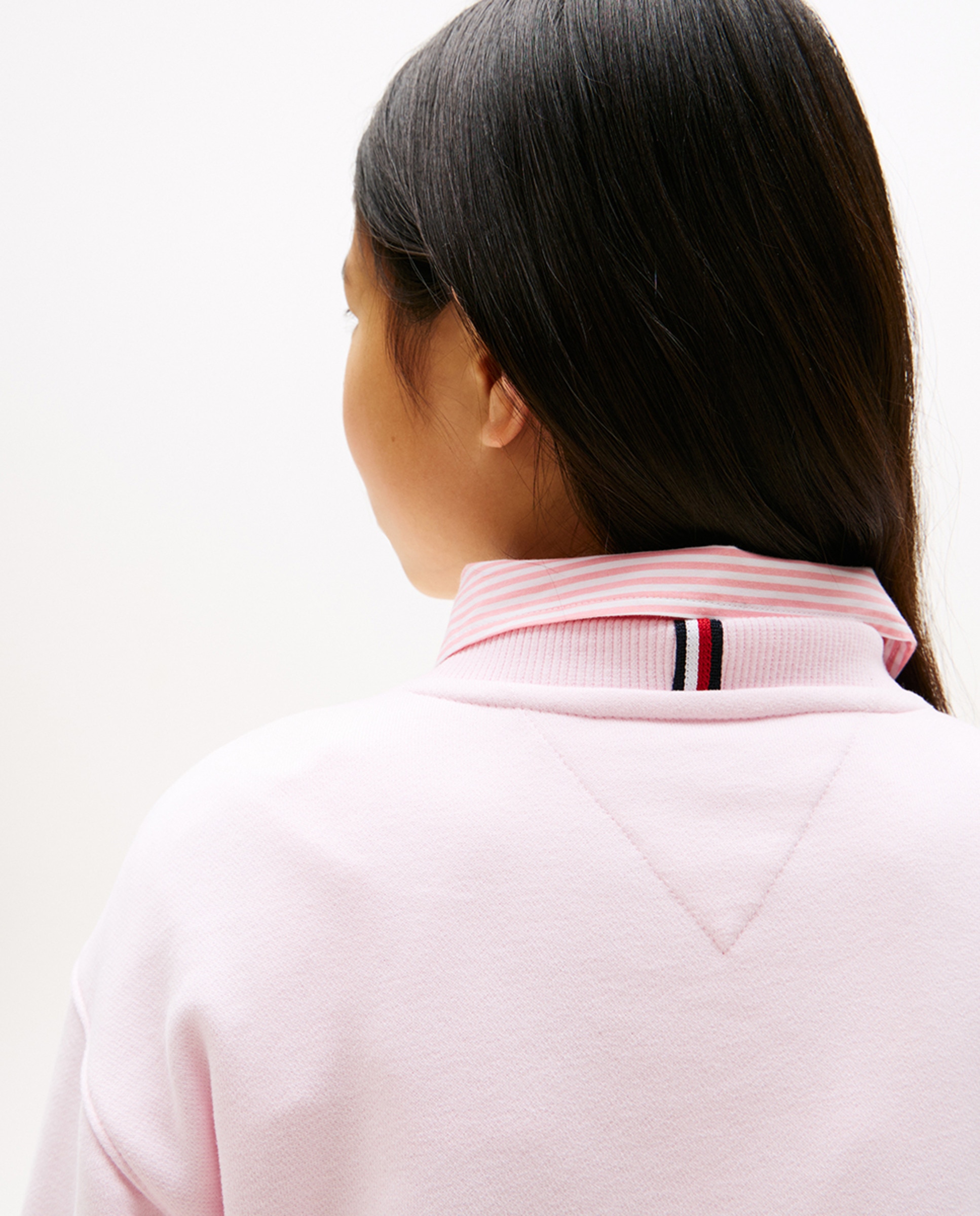 Camisa às Riscas com Manga Comprida Rosa-3